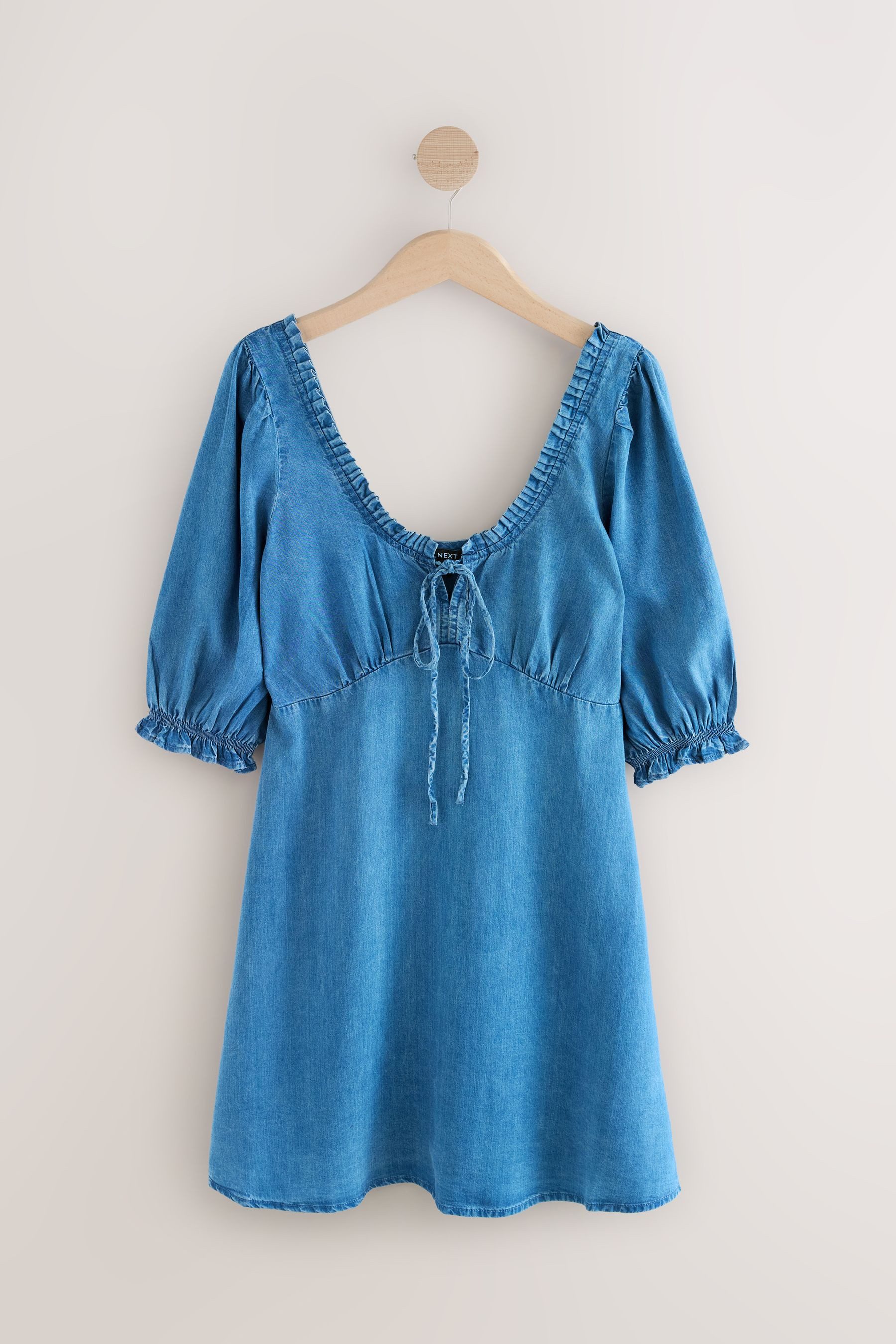 Next Minikleid Leichtes Mini-Sommerkleid aus Lyocell, Petite (1-tlg)