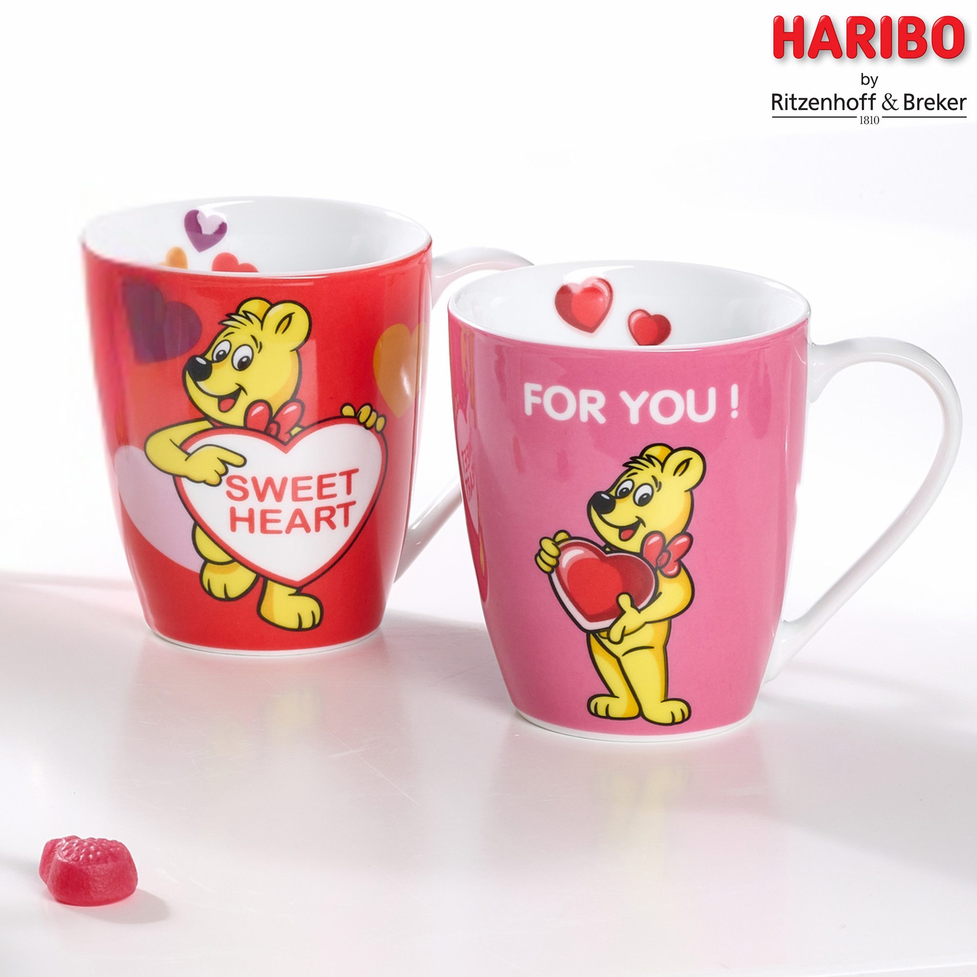 Ritzenhoff & Breker Becher HARIBO For you, 360 ml, 1-tlg., Porzellan, spülmaschinenfest