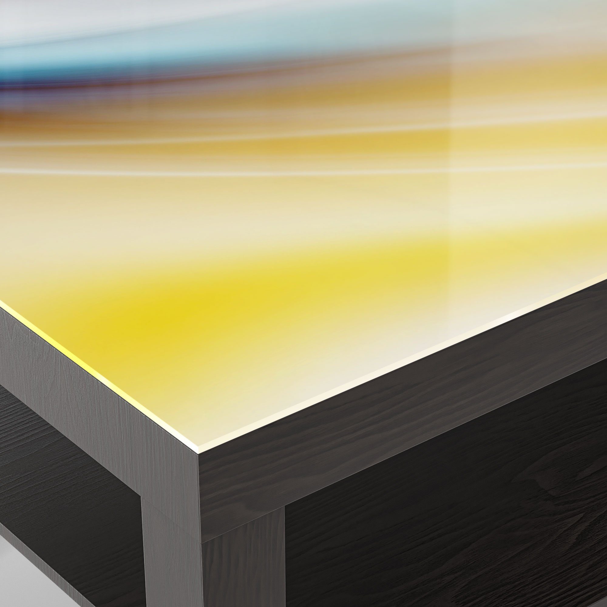 Schwarz Couchtisch Beistelltisch Glas modern Glastisch 'Warmer DEQORI Farbverlauf',