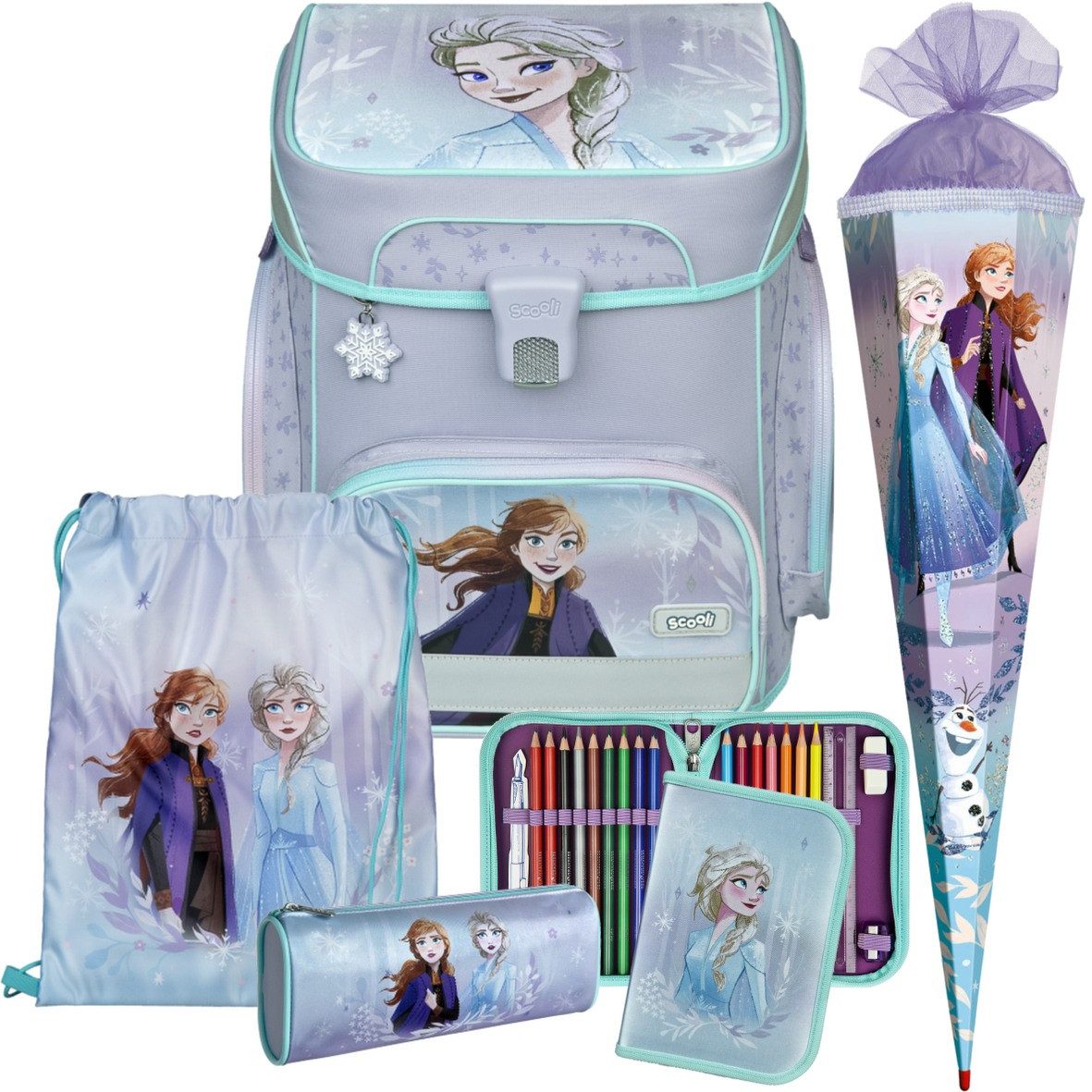 Scooli Ранцы 1.Klasse Mädchen EasyFit in unterschiedlichen Sets (6-tlg)