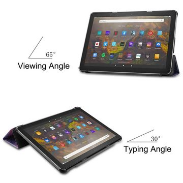 Lobwerk Tablet-Hülle 2in1 Set (Hülle + Glas) für Amazon Fire 10 / 10 Plus 11. Gen. 2021, Wake & Sleep Funktion, Sturzdämpfung, Aufstellfunktion