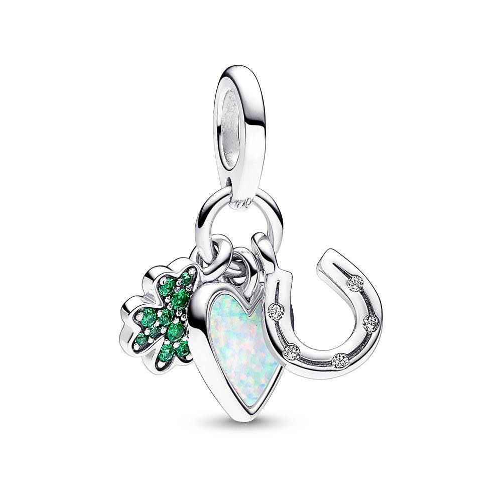 Bead PANDORA Moments Charm-Anhänger Glück aus Sterlingsilber