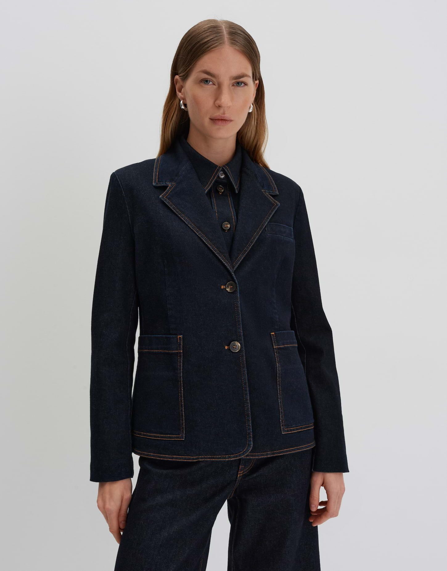 someday Jeansblazer Jeansblazer NIARA Regular mit Kontrastnähten