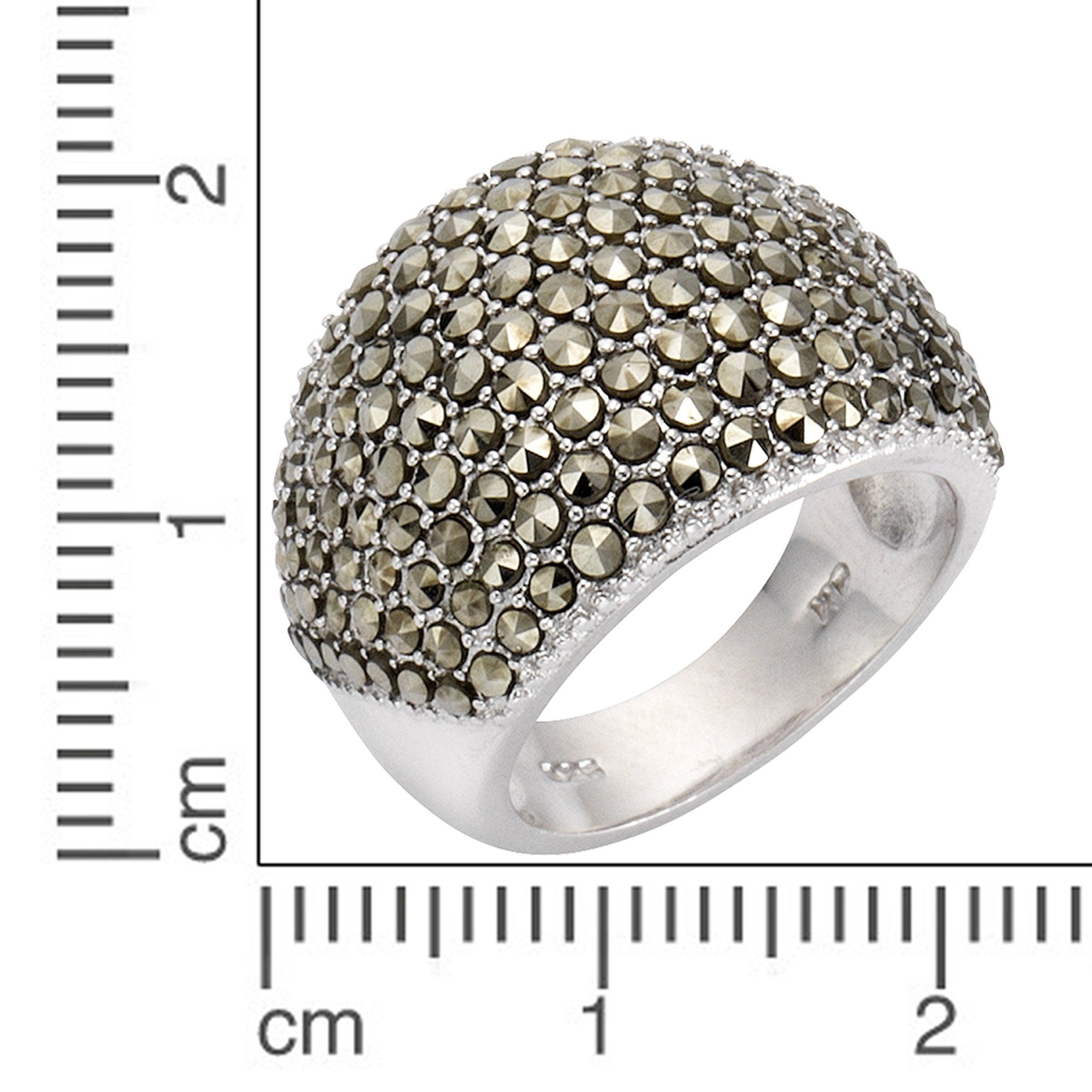 Zeeme Fingerring 925 Markasit Silber