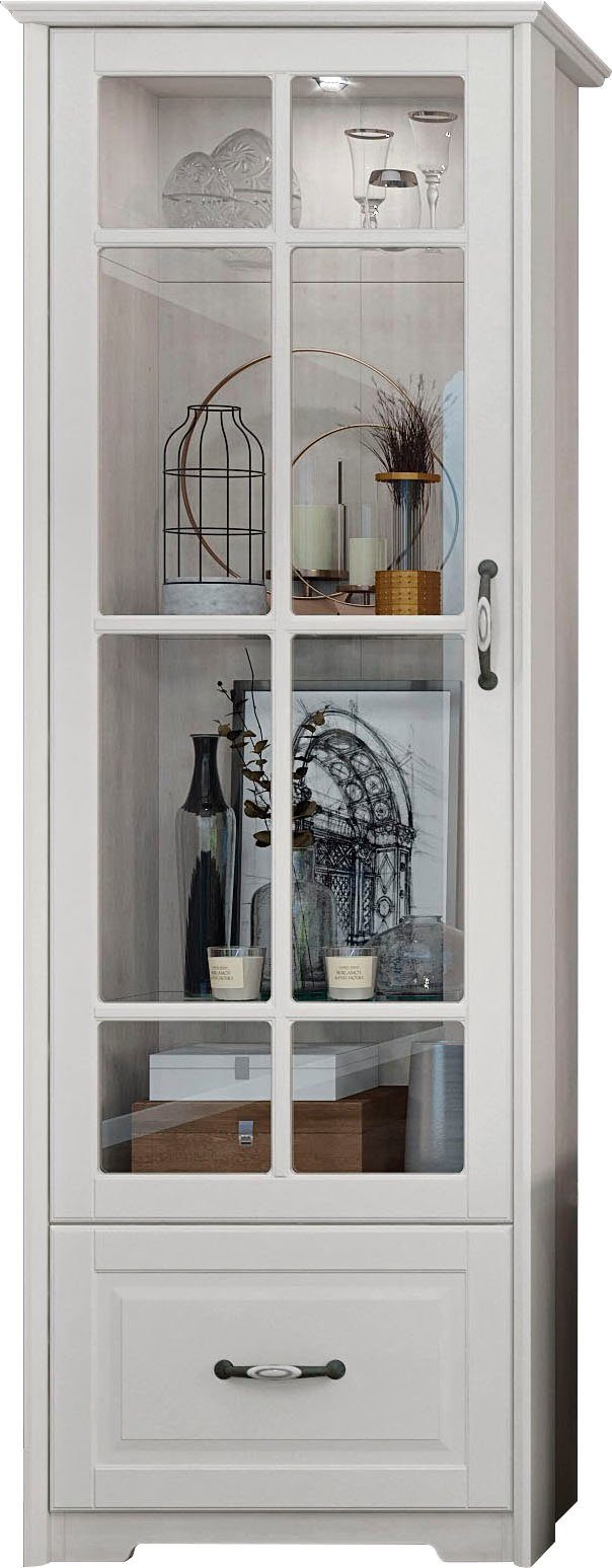 OTTO home Glasvitrine Evergreen UV lackiert, Tür mit Sicherheitsglas 4 mm, mit Soft-Close-Funktion