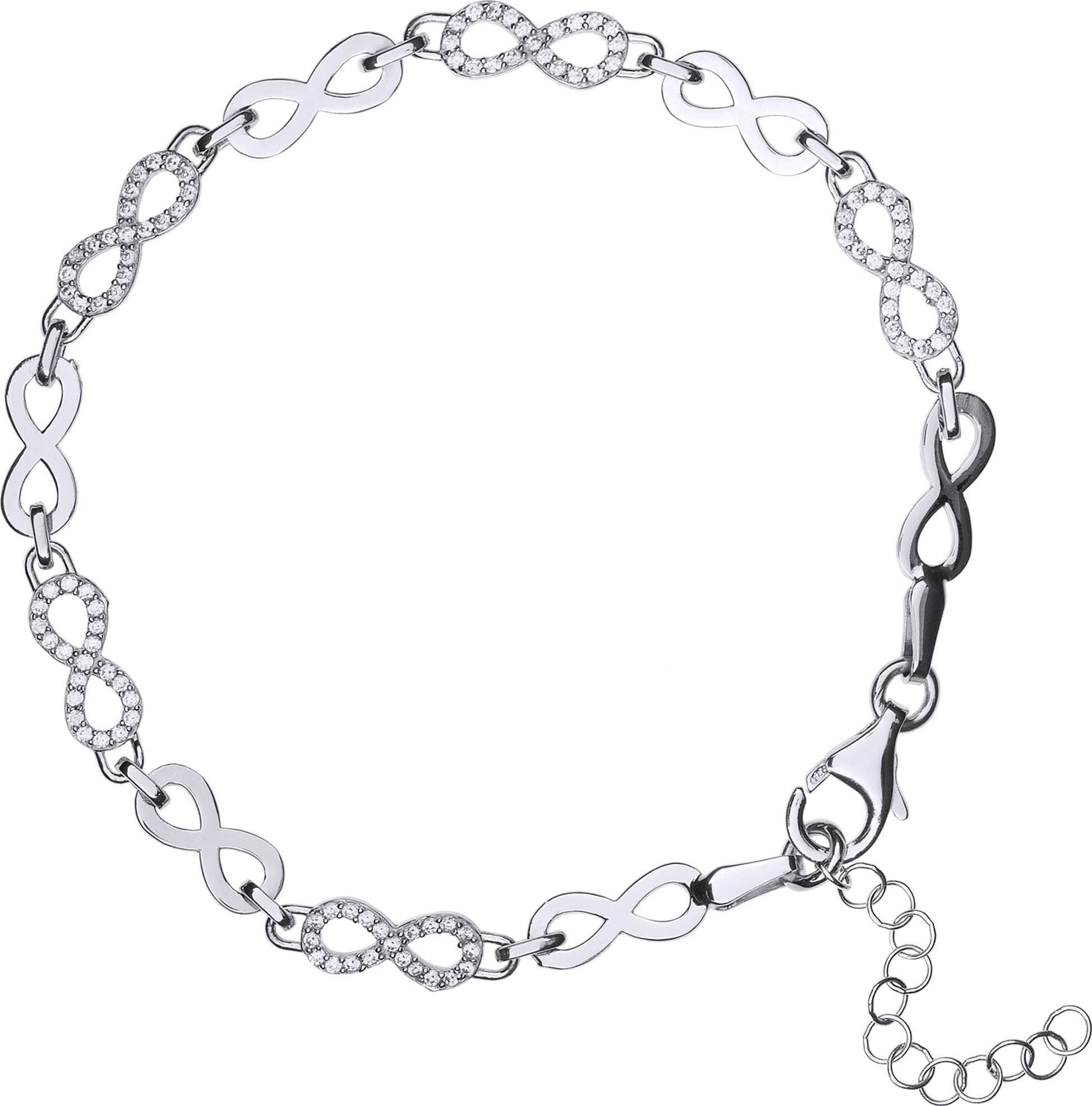 SilberDream Silberarmband SilberDream Damen Armband Zirkonia-Herzen (Armband), Damen Armband (Herzen) ca. 18cm - 21cm, 925 Sterling Silber, Farbe: si