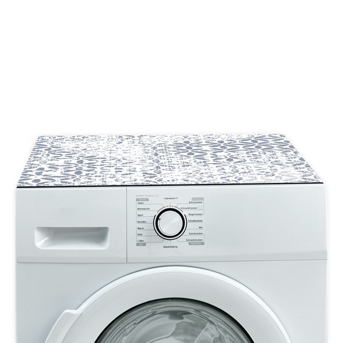 Tabletop Antirutschmatte Waschmaschinenauflage blau grau Textil-Finish waschbar, 1-St., Rutschfeste Gummi Unterlage als Trockner Waschmaschinen-Abdeckung