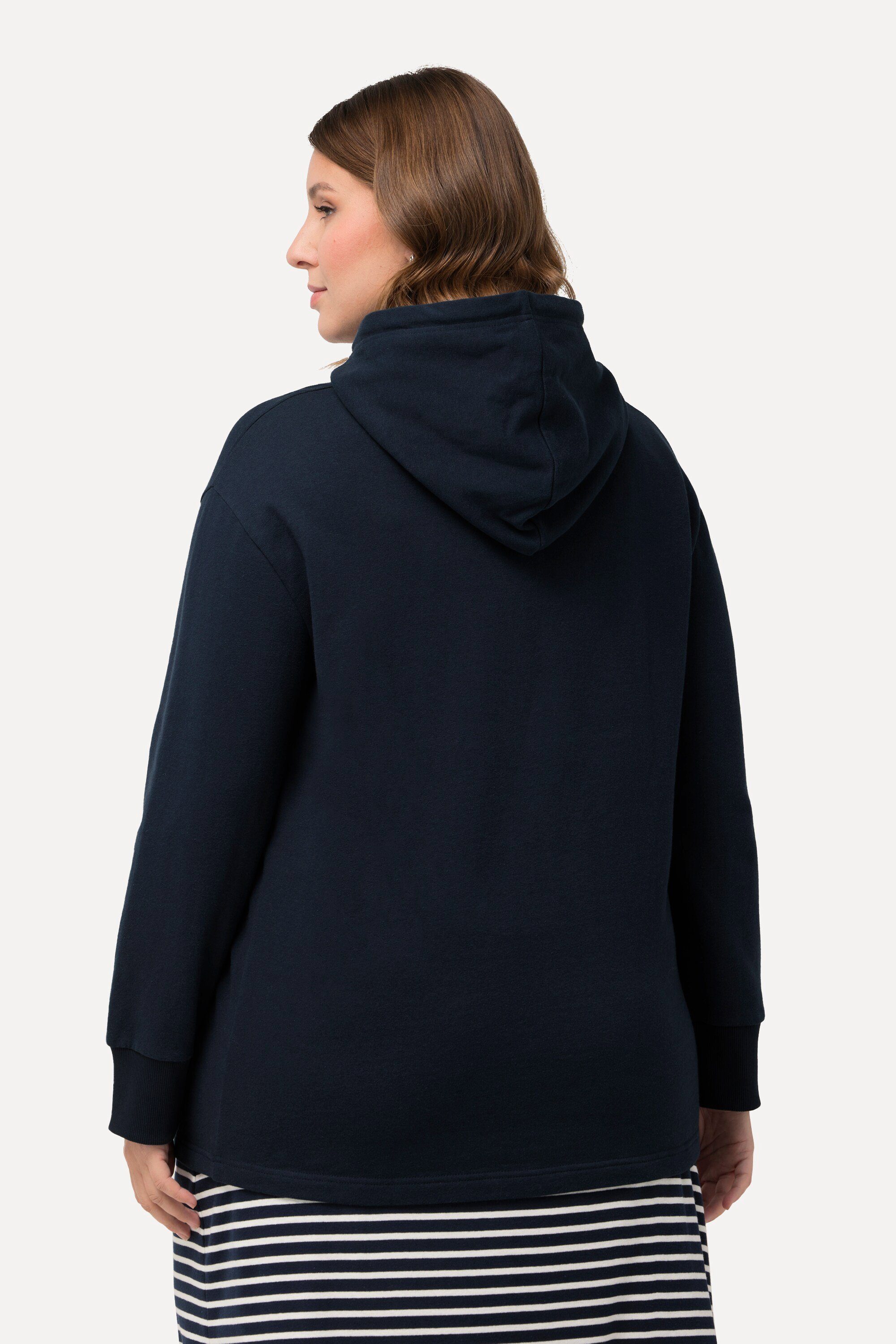 Ulla Popken Sweatshirt Hoodie GOTS A-Line Still-Funktion Kapuze Langarm Schwangerschaft