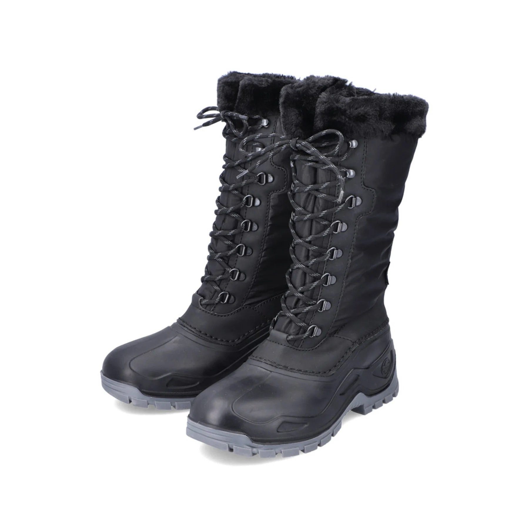 Rieker P9442-00 (Hochschaftstiefel mit Innenfutter) schwarz Damen Winterstiefel