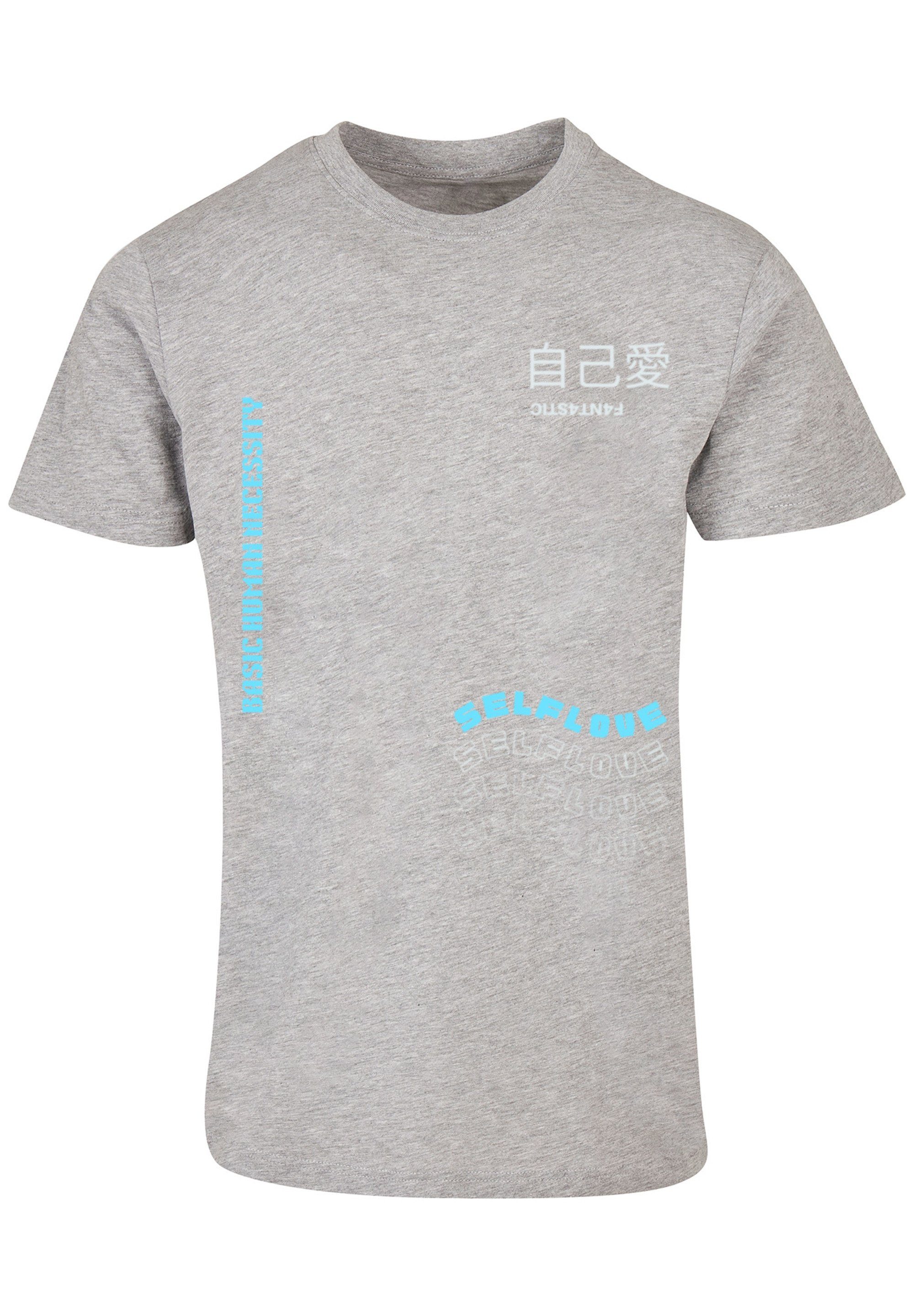 Love Self grey F4NT4STIC UNISEX heather TEE T-Shirt Print