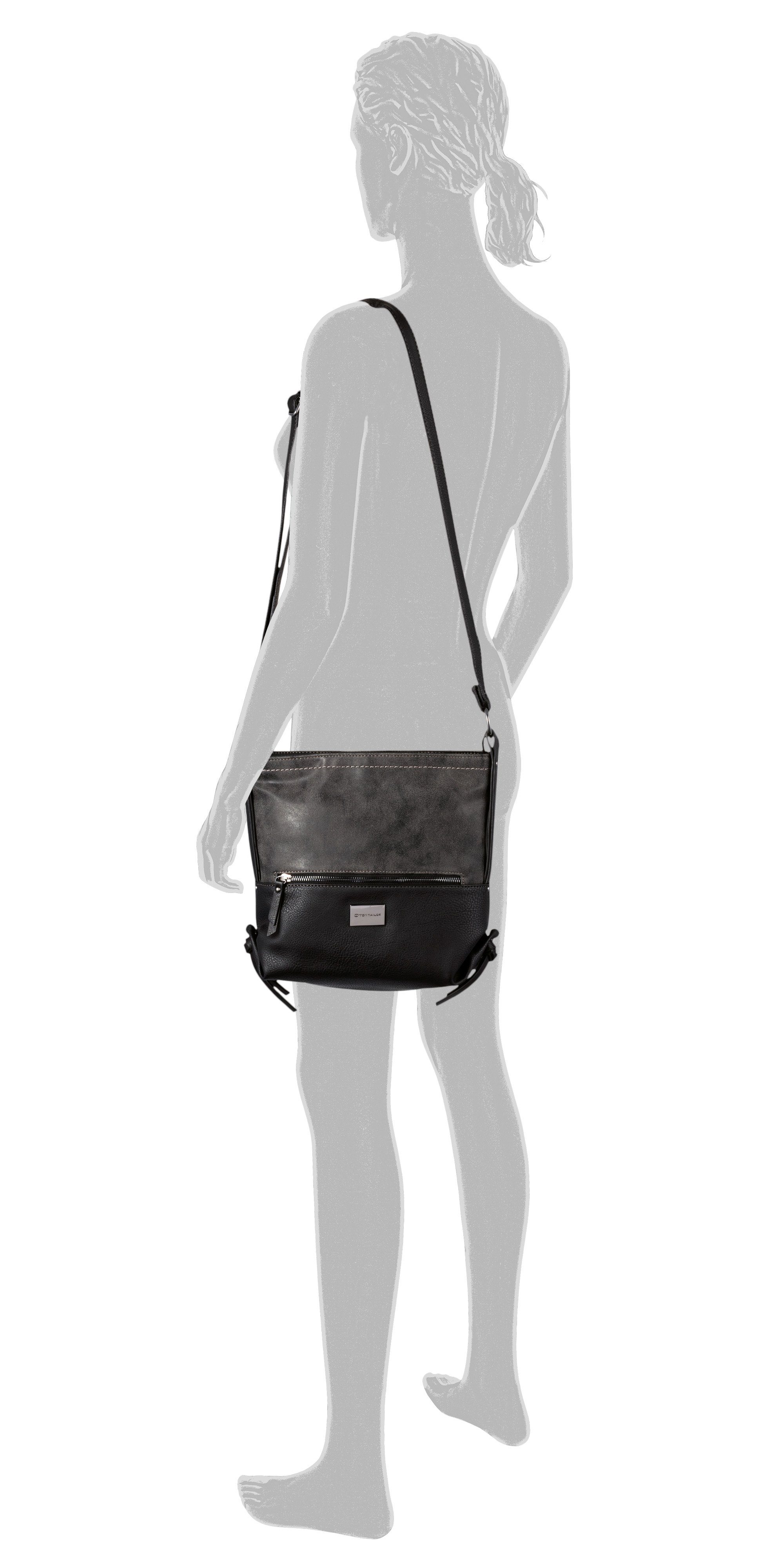 TOM TAILOR Umhängetasche ELIN, mit seitlichen Zierbändern