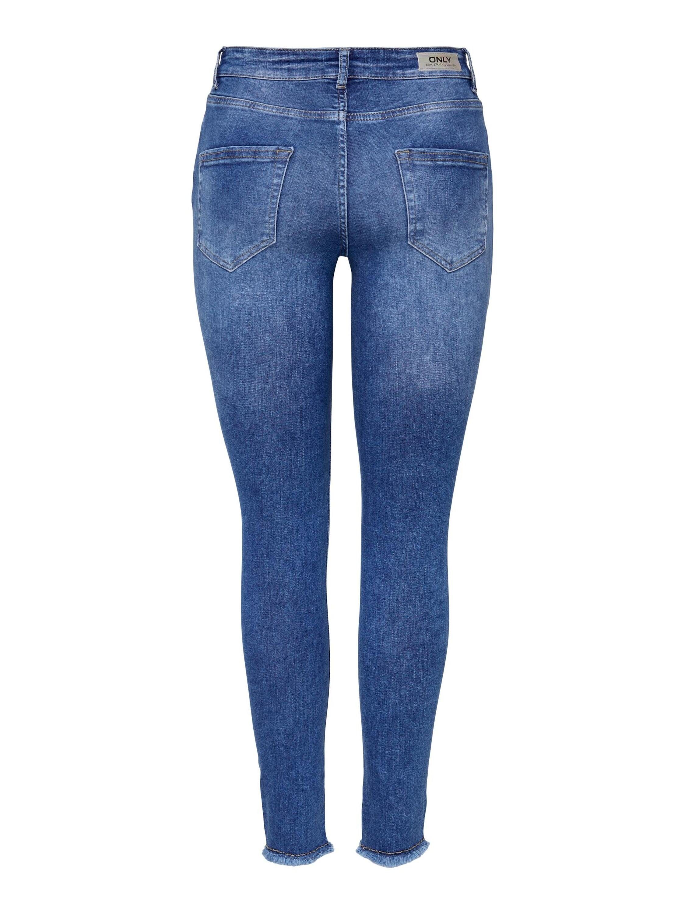 ONLY Ankle-Jeans "ONLBLUSH – Ankle-Jeans mit offenen Säumen für moderne Loo günstig online kaufen