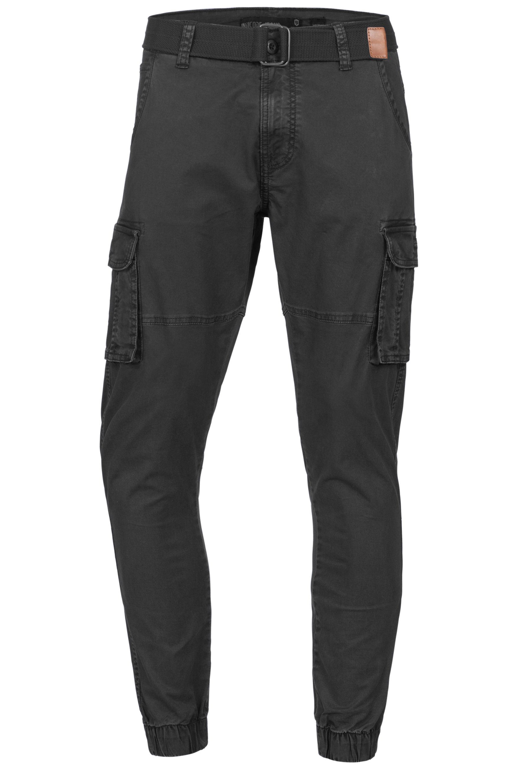 Indicode Cargohose Herren Kerr Cargo Hose Herrenhose aus elastischer Baumwo günstig online kaufen
