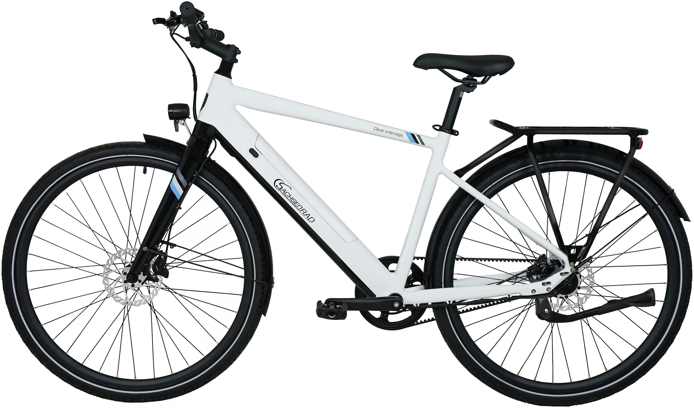 SachsenRad E-Bike Cityrad C3T, 1 Gang Shimano, ohne Schaltung, Heckmotor, 360 Wh, (TFT Farb-LCD-Display, Pedelec), Riemenantrieb, Nur 18 kg (ohne Gepäckträger und Schutzbleche)