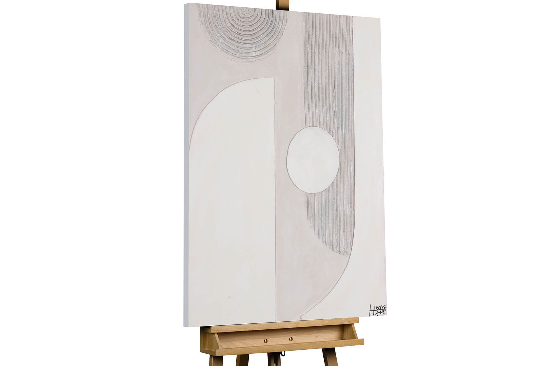 KUNSTLOFT Gemälde Balance des Lebens 75x100 cm, Leinwandbild 100% HANDGEMALT Wandbild Wohnzimmer