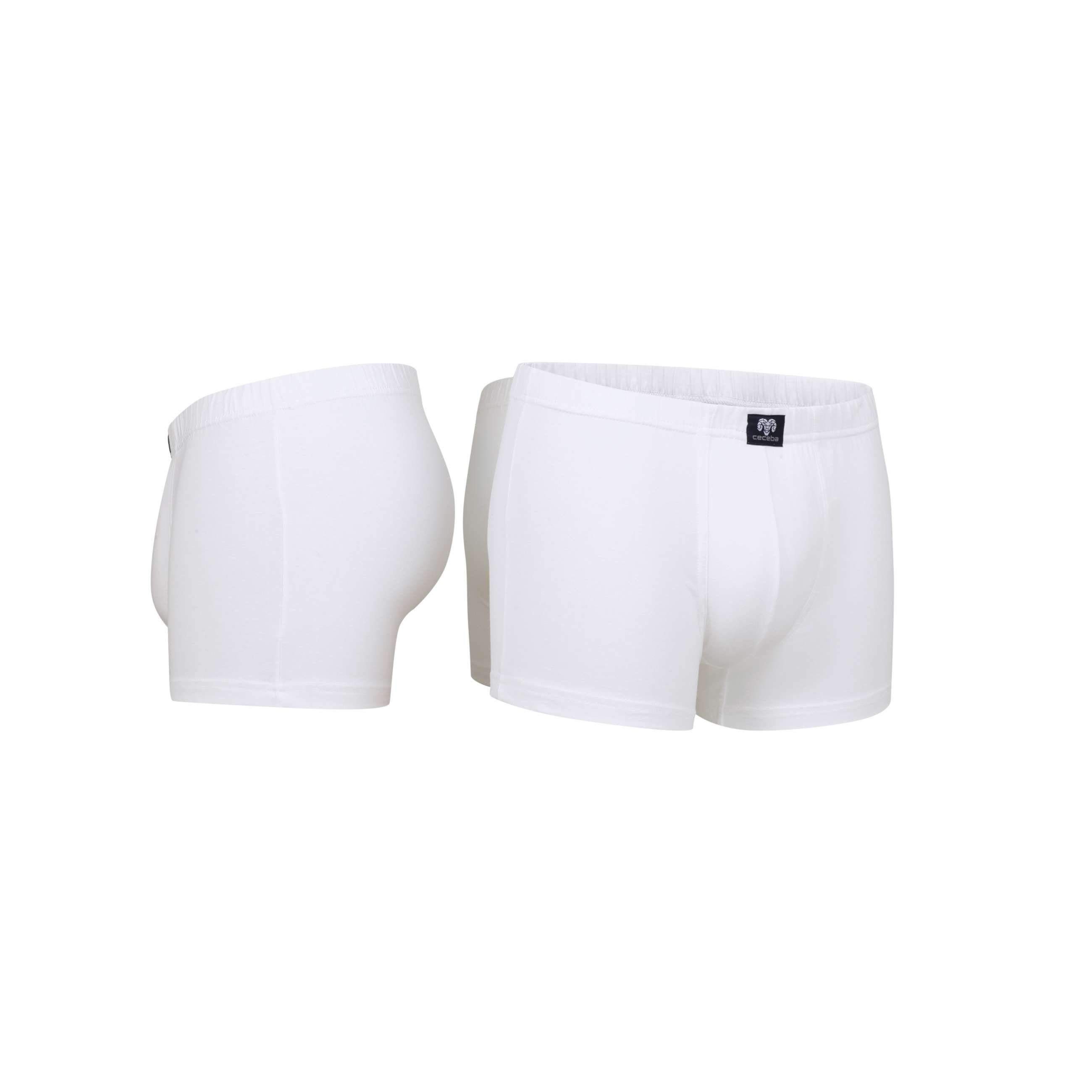 CECEBA Boxershorts CECEBA Herren Pants (3-St) 3er uni weiss weiß Pack