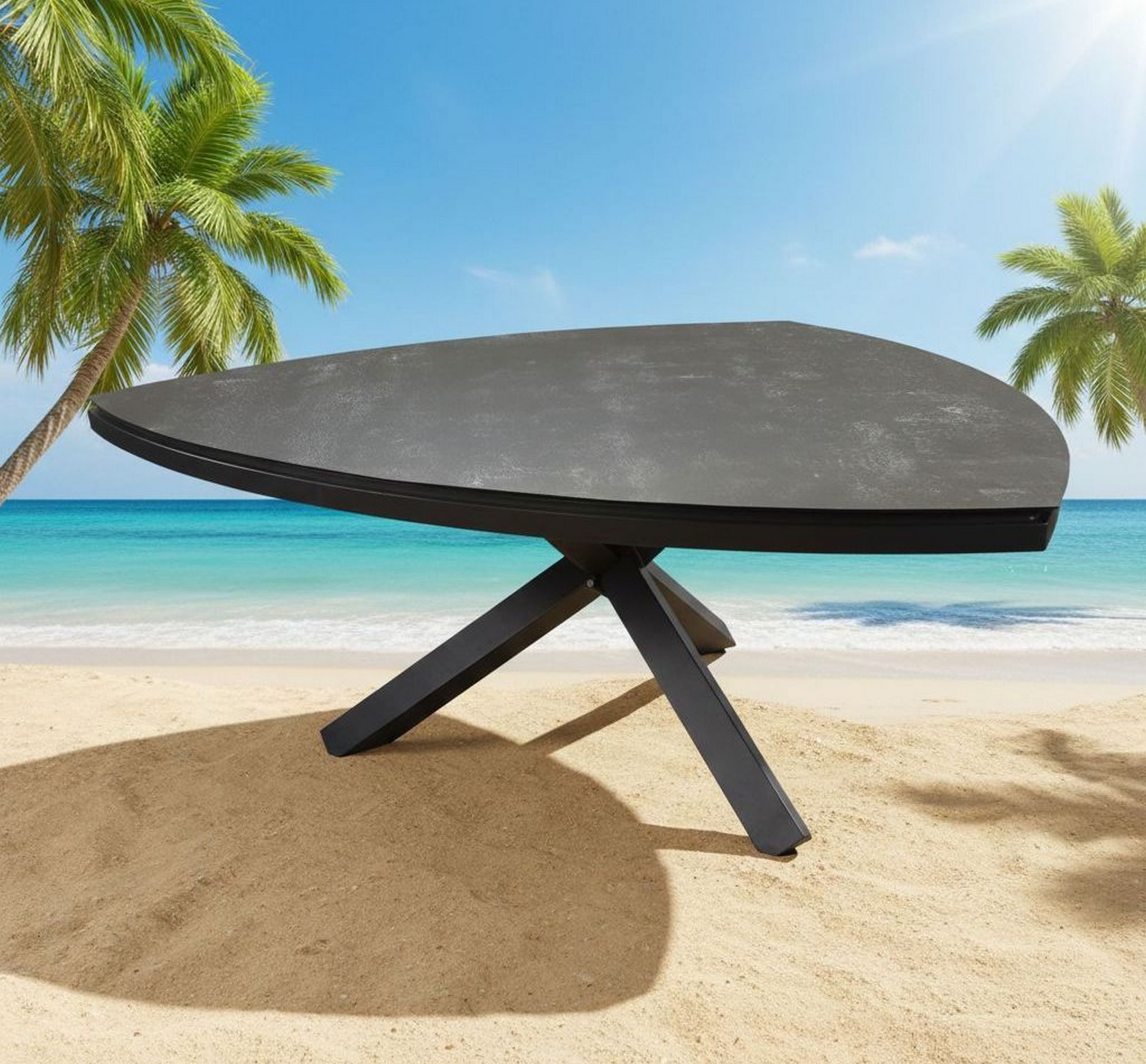 Lesli Living Gartentisch Lesli Living Diningtisch Mojito Ceramic Negro 170x170cm