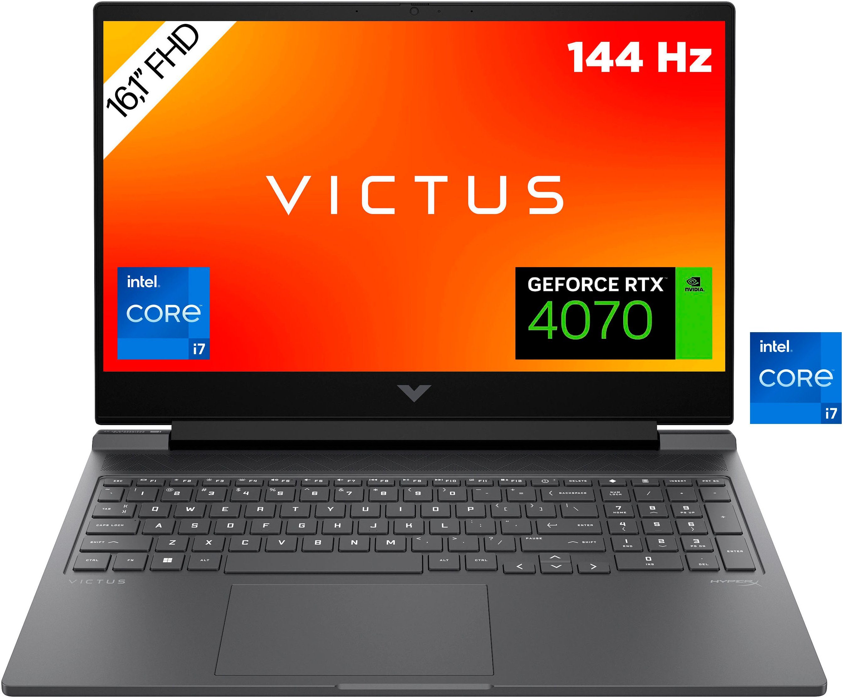 HP Victus 16-r1078ng Gaming-Notebook (40,9 cm/16,1 Zoll, Intel Core i7 14700HX, GeForce RTX 4070, 1000 GB SSD)