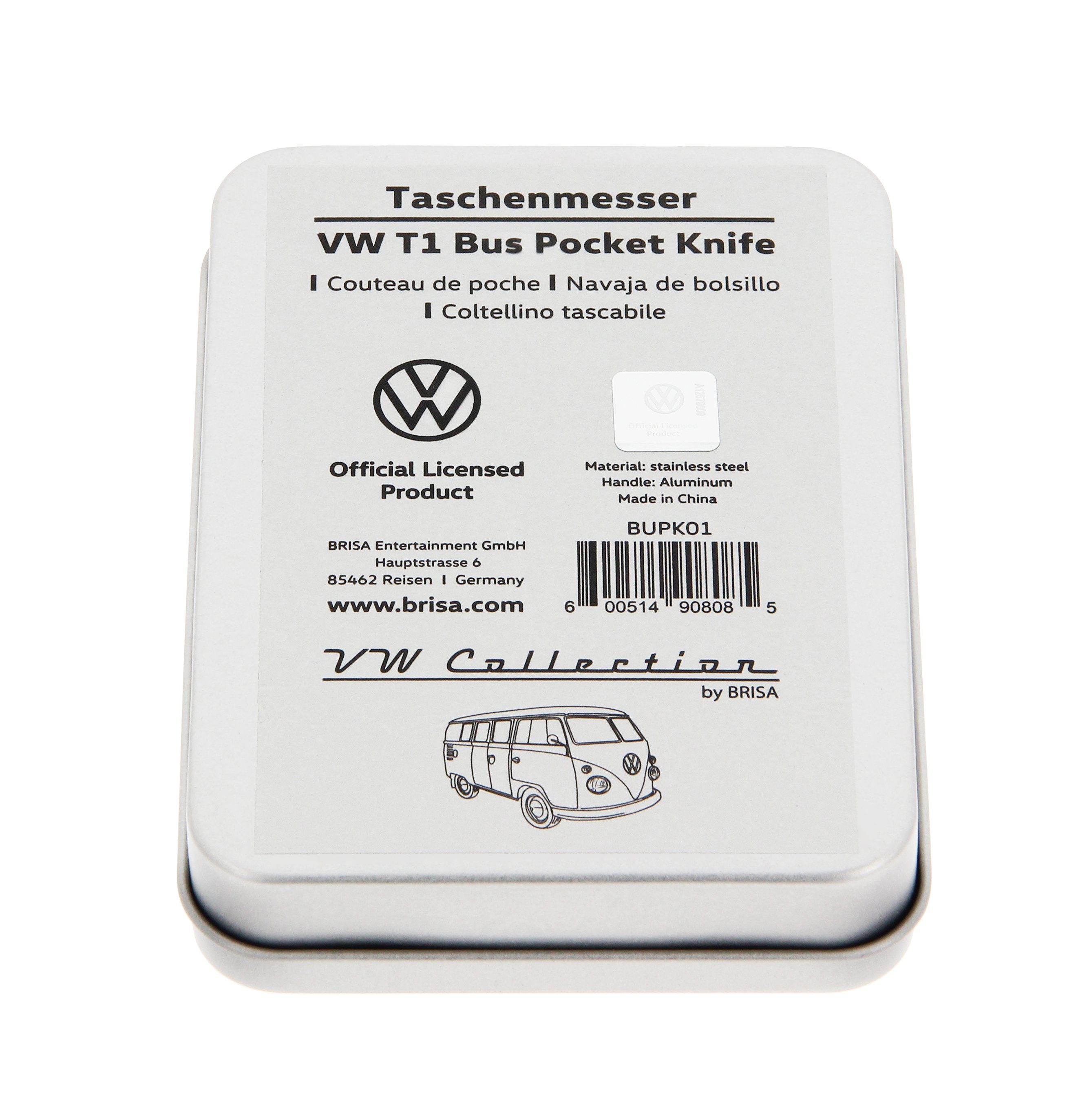Stahl Taschenmesser mit 5 rostfreiem by VW aus Volkswagen St), Collection (7 Funktionen, Multitool BRISA 18/8