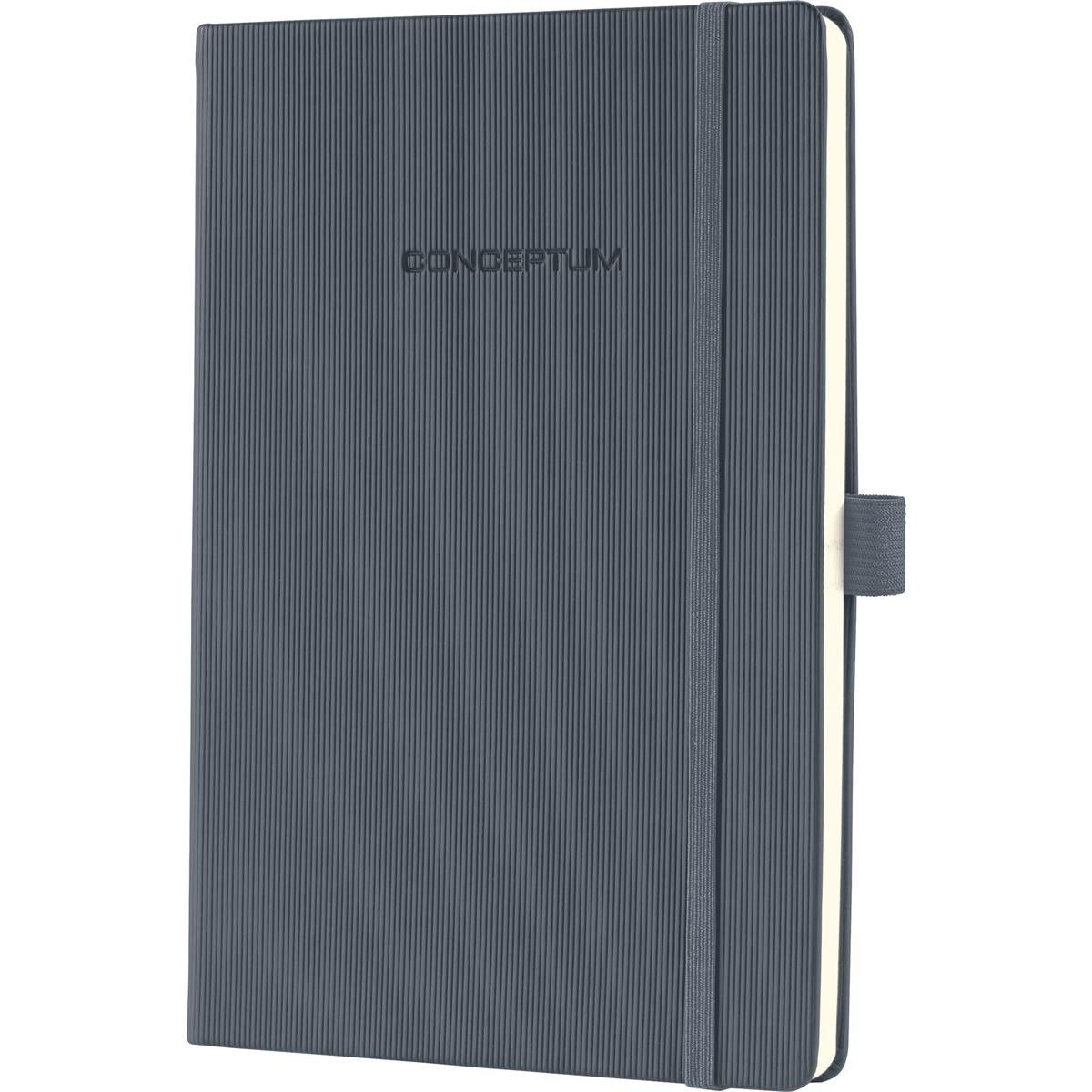 Sigel Notizbuch Conceptum® ca. DIN A5 kariert, dunkelgrau Hardcover 194 Seiten