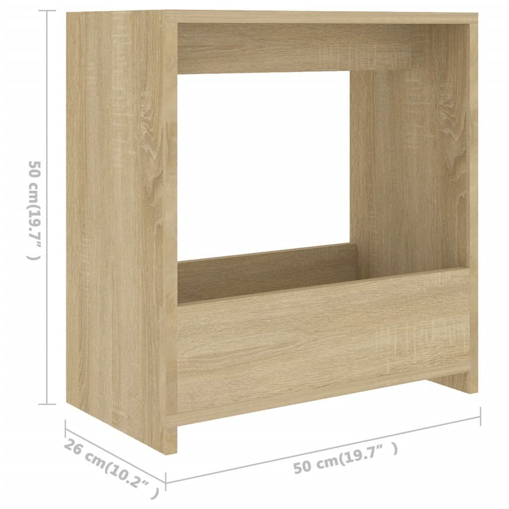 vidaXL Beistelltisch Eiche | Beistelltisch Eiche Sonoma-Eiche 50x26x50 Sonoma Holzwerkstoff Sonoma cm (1-St)