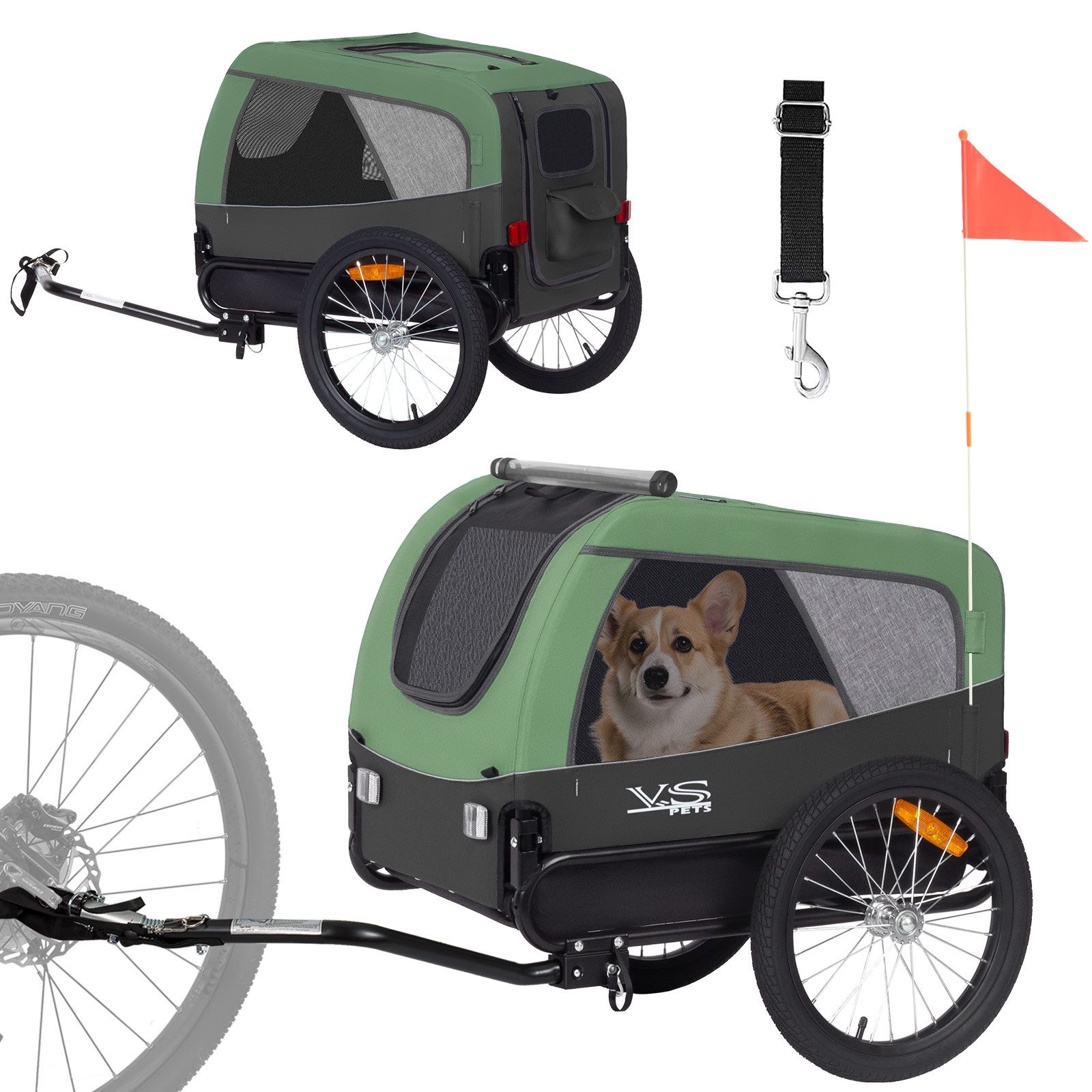 TIGGO Fahrradhundeanhänger Tiggo VS Pets M Hundeanhänger Fahrradanhänger Hundefahrradanhänger