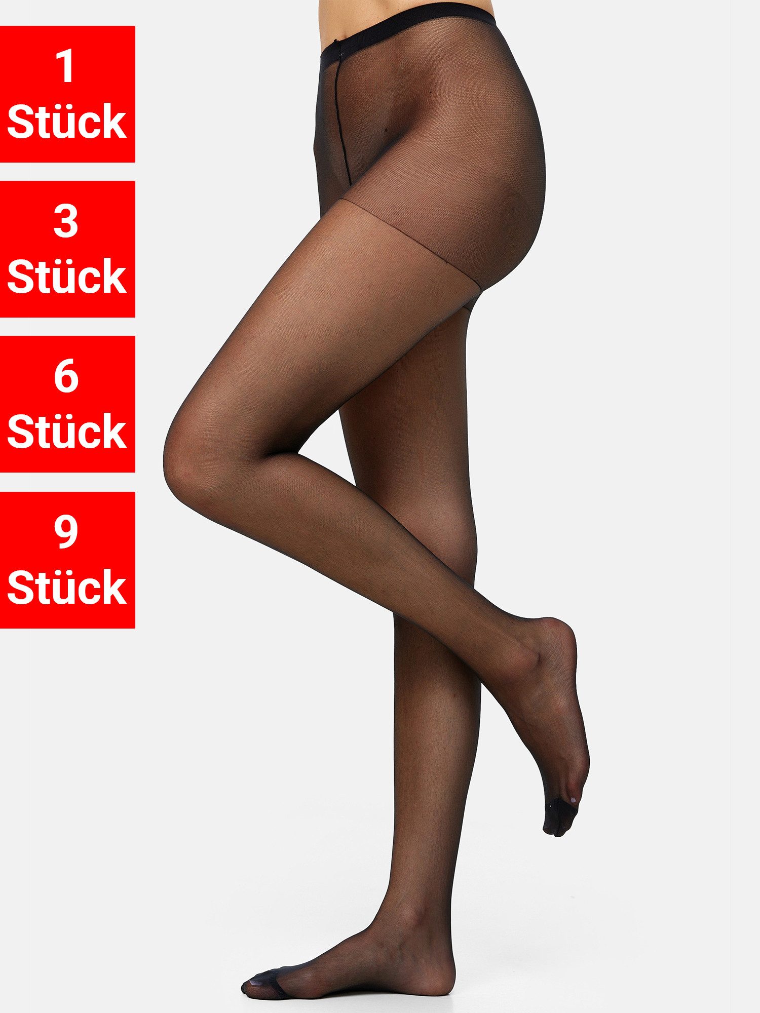 Nur Die Feinstrumpfhose Supersitz 20 DEN (9 St) Damen Frauen Nylon Multipack