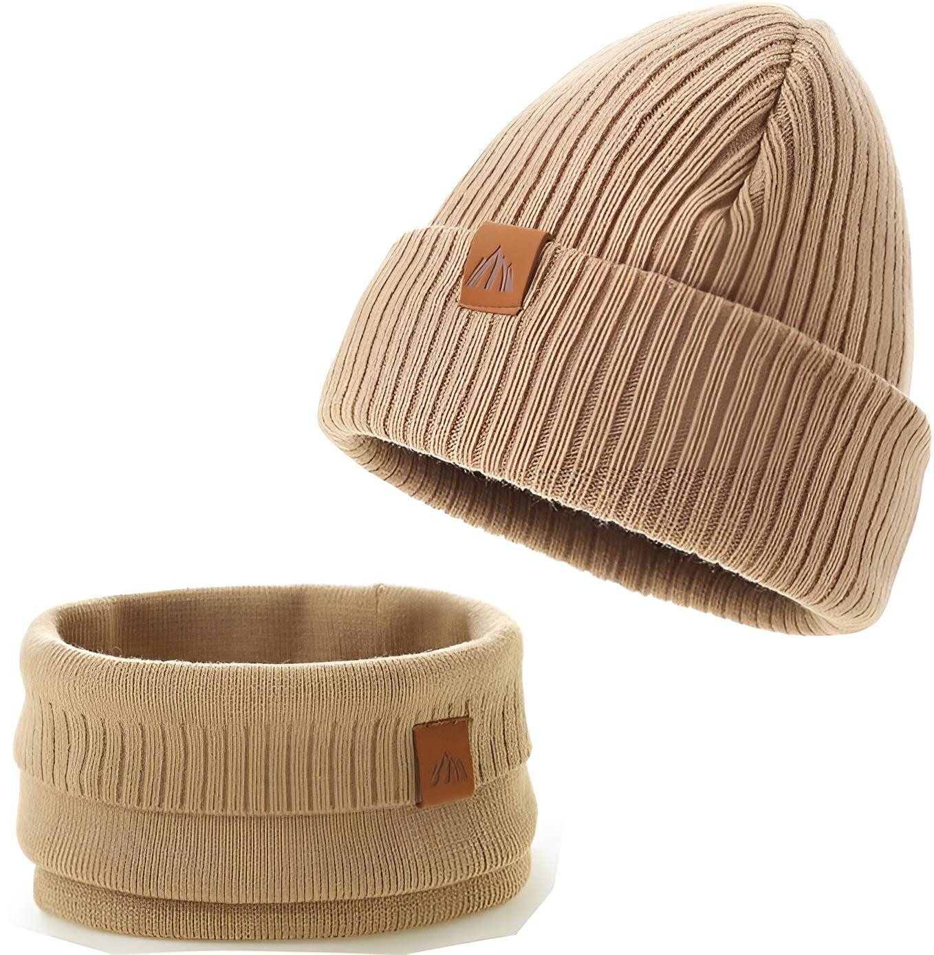 Diyarts Beanie (Vielseitiges Baby-Set, Kindermütze, 2-St., Kuschelige Eleganz für Kleine, Kinder) Leicht & Atmungsaktiv, Doppellagiges Acryl-Design, Wintermütze