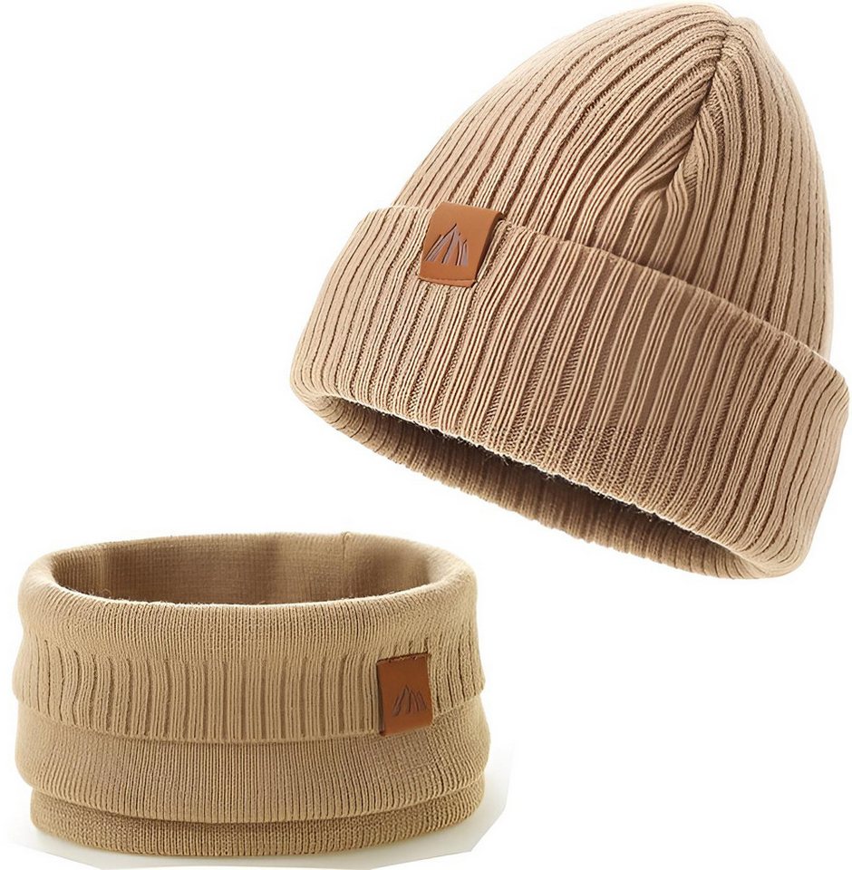 Diyarts Beanie (Vielseitiges Baby-Set, Kindermütze, 2-St., Kuschelige Eleganz für Kleine, Kinder) Leicht & Atmungsaktiv, Doppellagiges Acryl-Design, Wintermütze