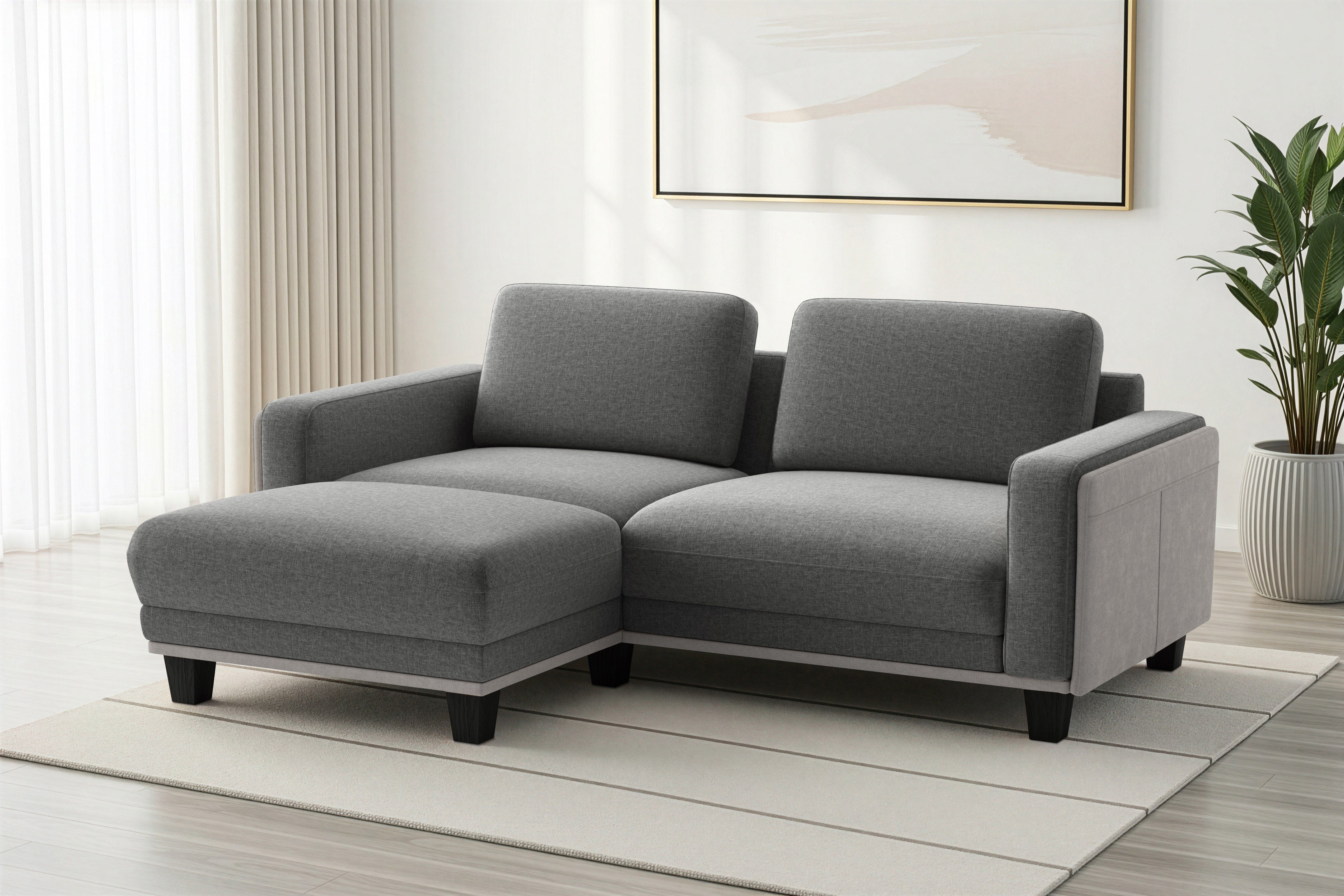 sit&more Ecksofa Concept, Modernes Sofa in drei Fußfarben zur Auswahl