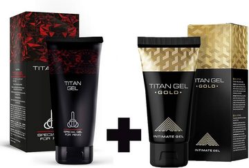 TITAN GEL Gleitgel Premium SET 2 x Titan Gel Creme 2 x 50 ml, 2-tlg., verbesserte Erektion, sexuelle Ausdauer