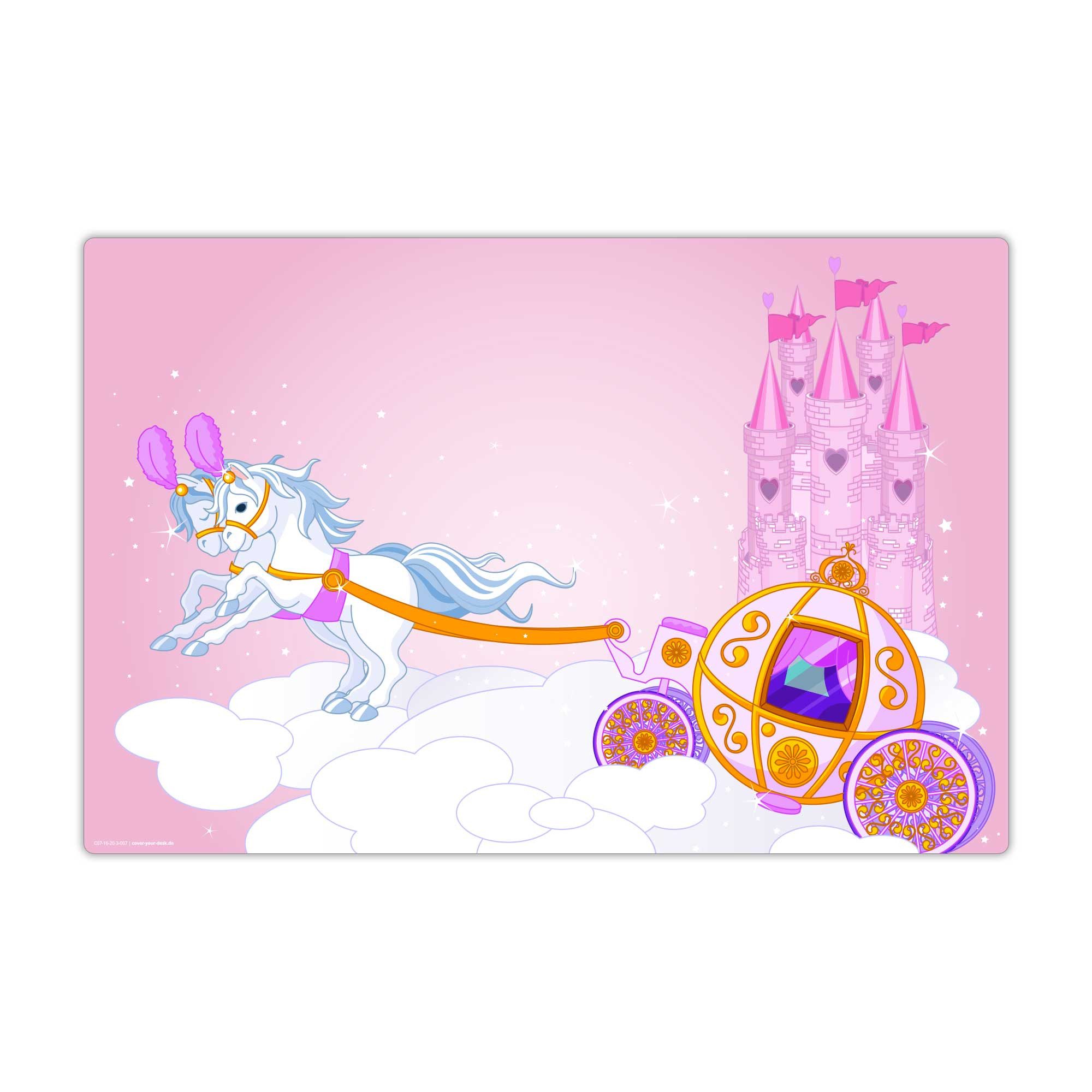 cover-your-desk.de Schreibtischunterlage abwaschbar - Kutsche mit Pferden - aus premium Vinyl -Made in Germany, (1 tlg)