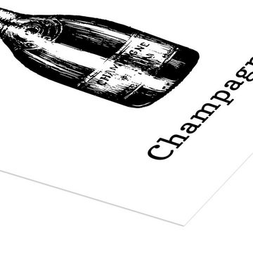 Posterlounge Poster Editors Choice, Champagne., Bar Illustration