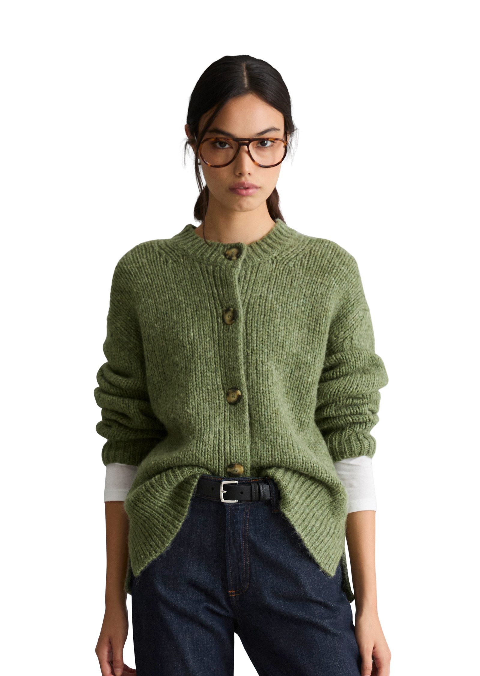 Marc O'Polo DENIM Cardigan aus kuscheligem Schurwolle-Alpaka-Mix
