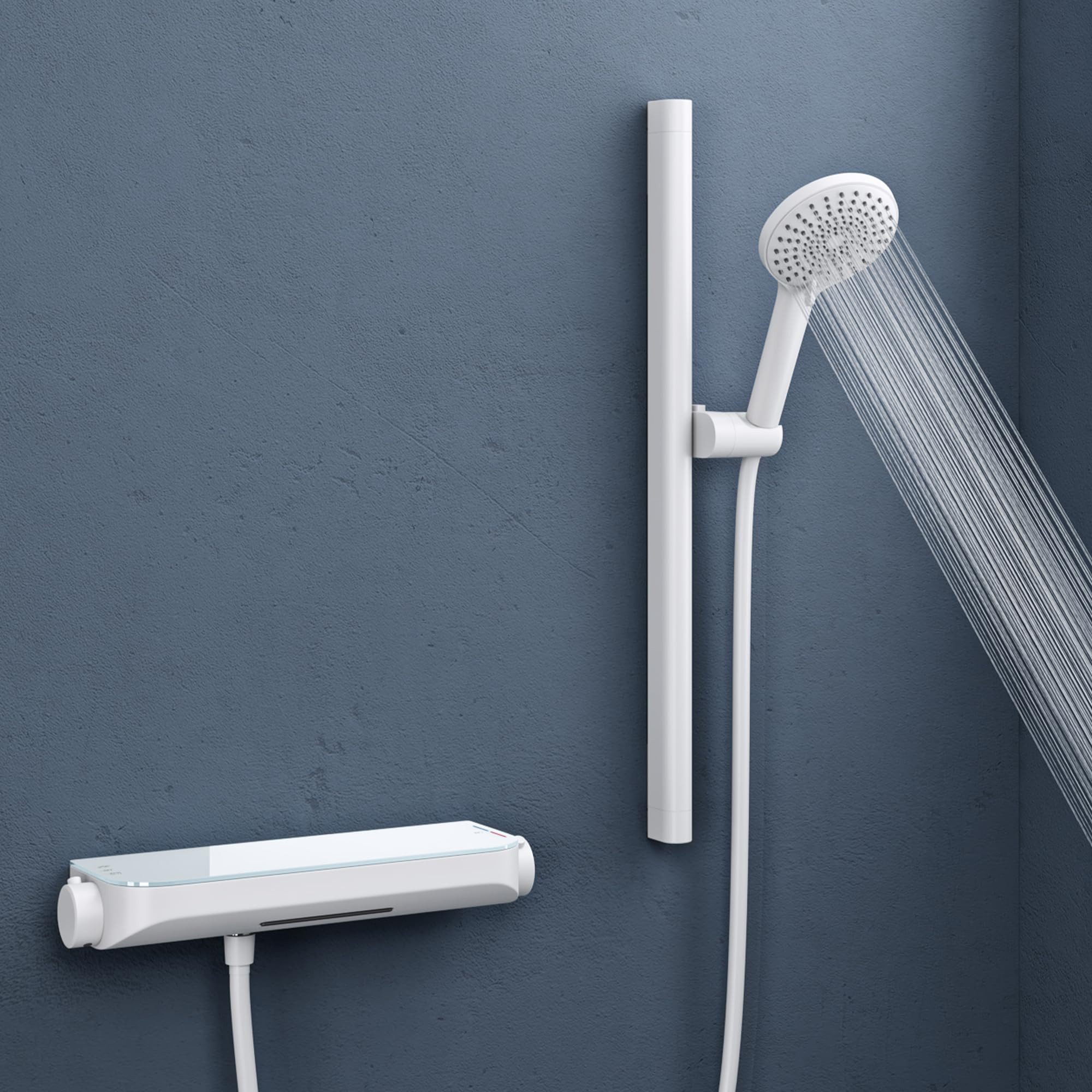 doporro Duschsystem Duscharmatur mit Handbrause geeignet auch für Badewanne Duschsystem9, 3 Strahlart(en)