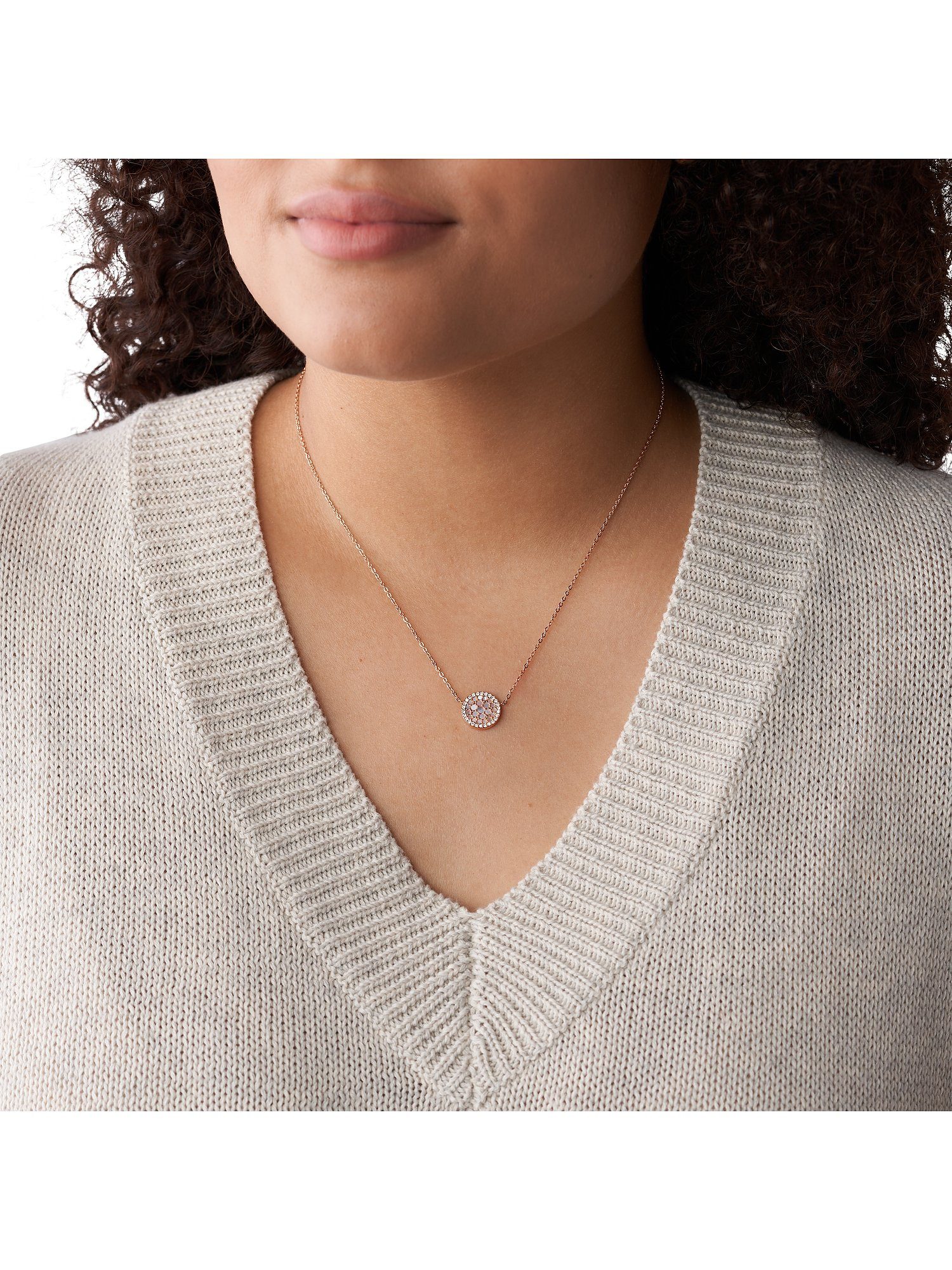 Fossil Collier Fossil Damen-Kette Edelst...