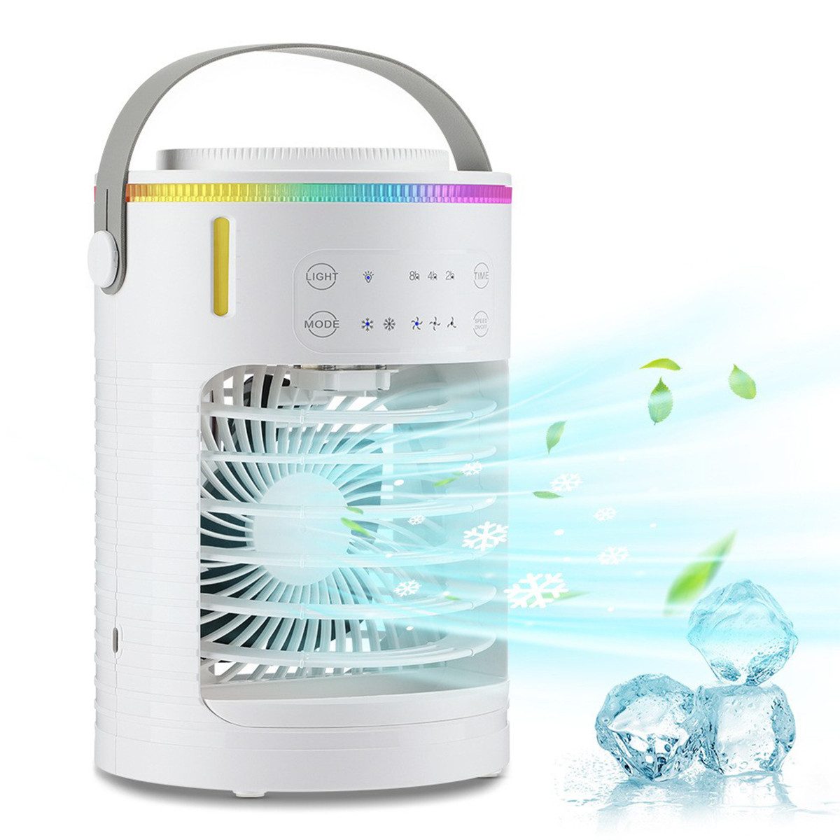 Schnell Kühlender Mini-Ventilator – 6 Stufen, USB-ladbar, Mit Display – Perfekt Für Unterwegs