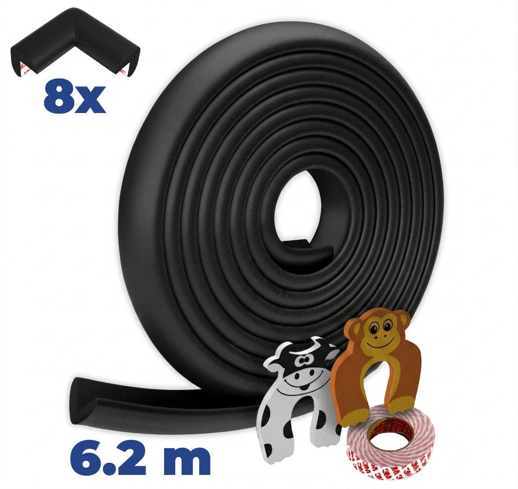 Hoffenbach Kindersicherung Kantenschutz-Set aus Schaumstoff, Eckenschutz und Fingerschutz