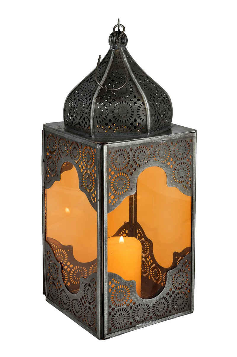 Marrakesch Orient & Mediterran Interior Windlicht Orientalische Laterne Sarala klein orange, orientalisches Windlicht, Handarbeit