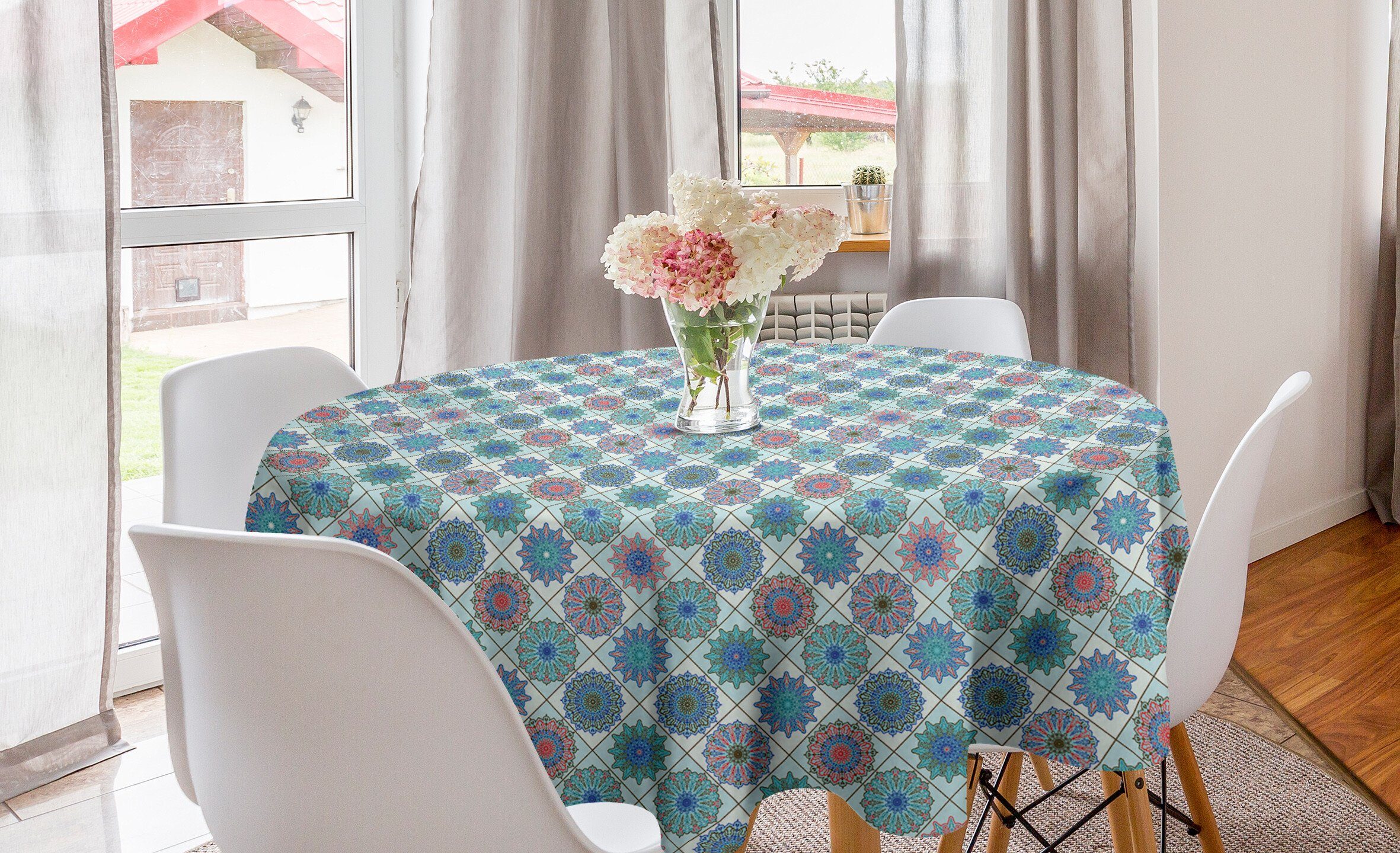 Klassik Esszimmer Küche Inspired Tischdecke Abdeckung Tischdecke Dekoration, Kreis Mandala Abakuhaus Marokkanische für