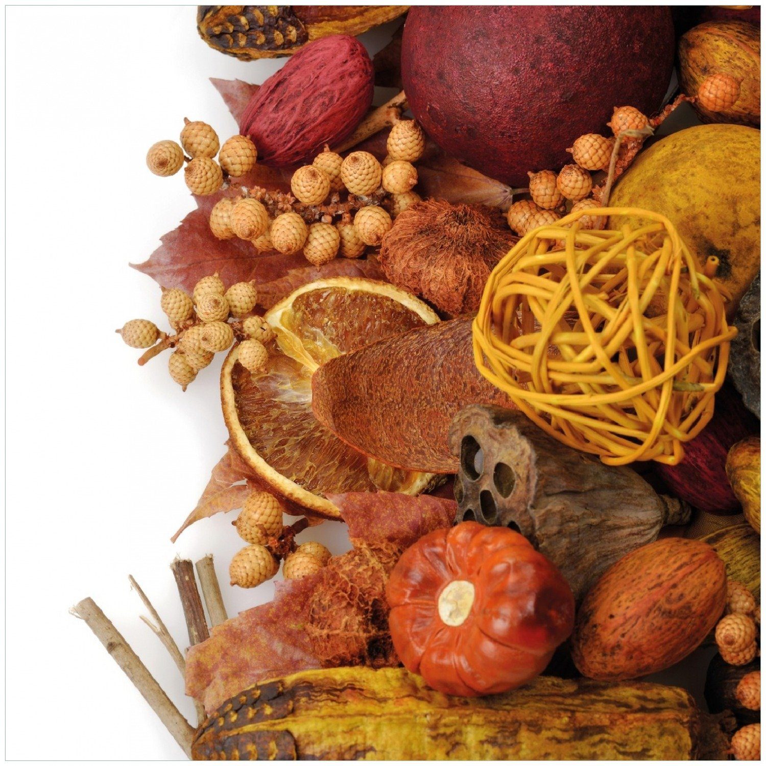 Wallario Memoboard Herbststimmung - Trockenfrüchte, Nüsse und Samen - Herbstdeko