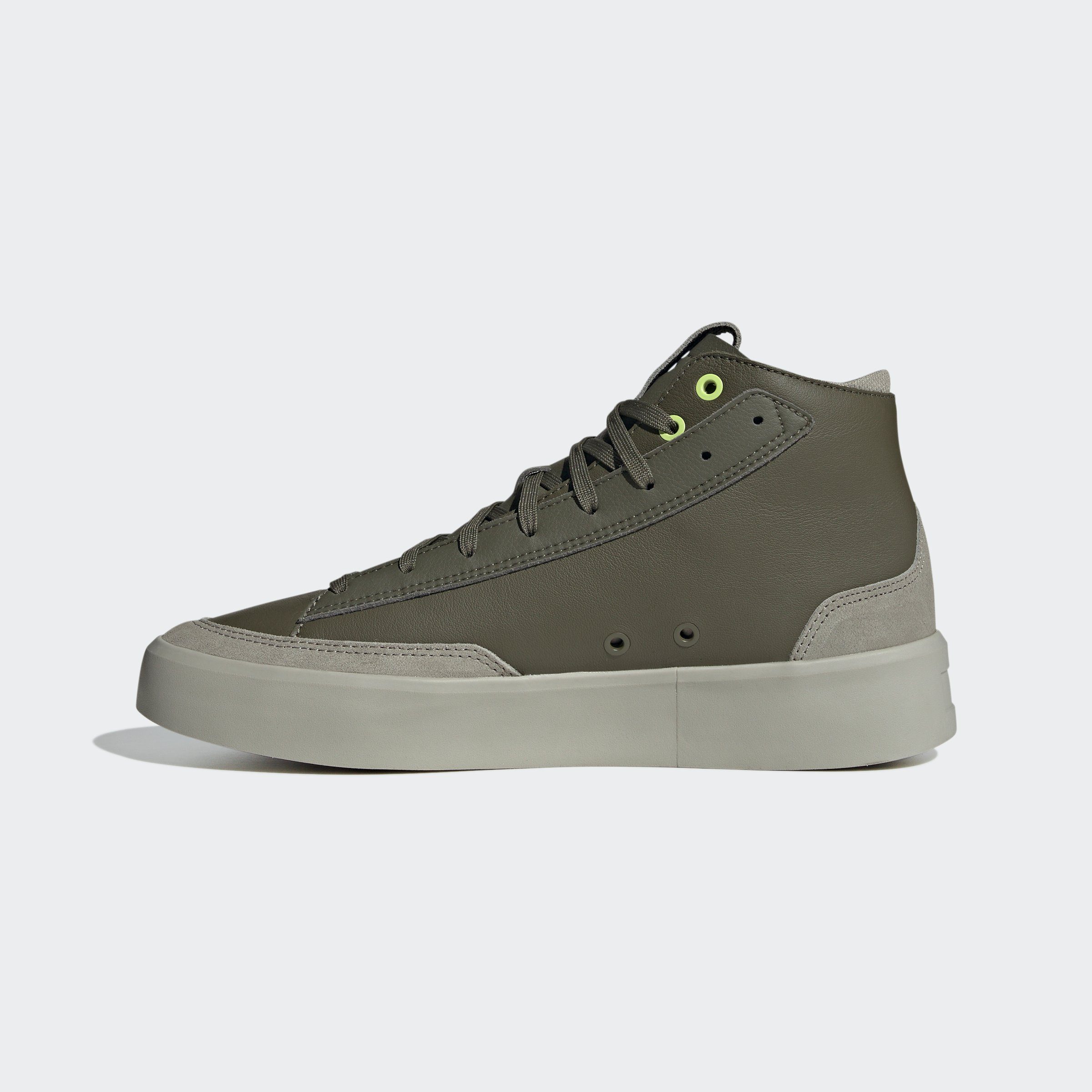 adidas Sportswear ZNSORED HI Pulse Strata Olive / Silver / Lime Sneaker Pebble