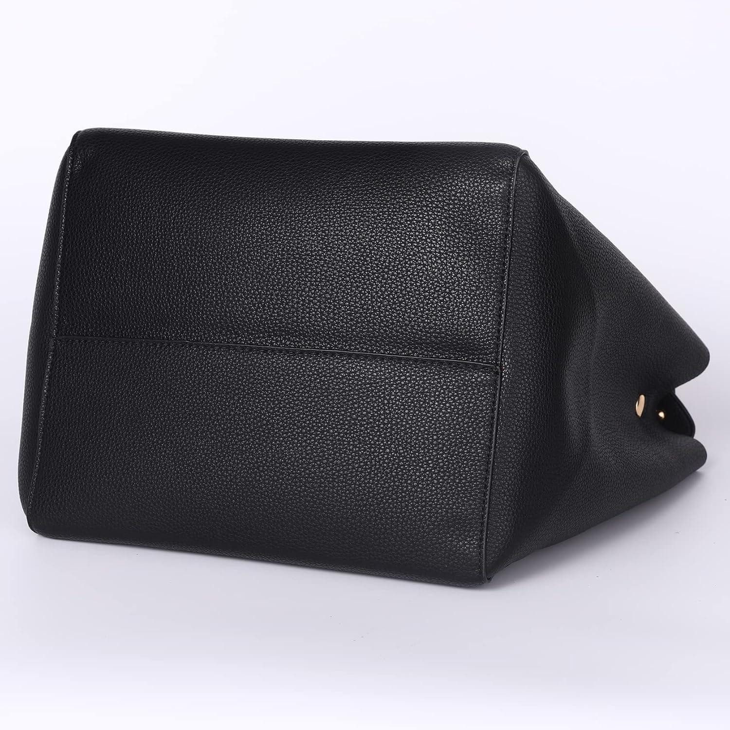 LuxusKollektion Henkeltasche Damen Henkeltasche Leder Groß Shopper Schultertasche Schwarz