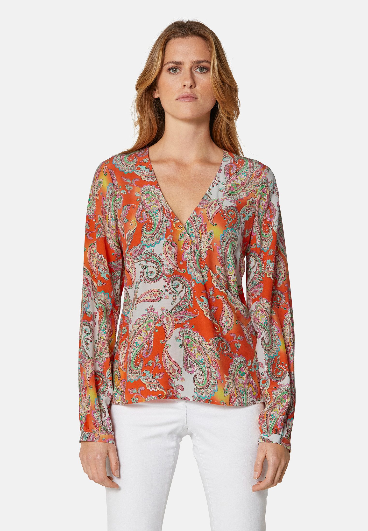 Langarmbluse Bluse mit Paisleymuster