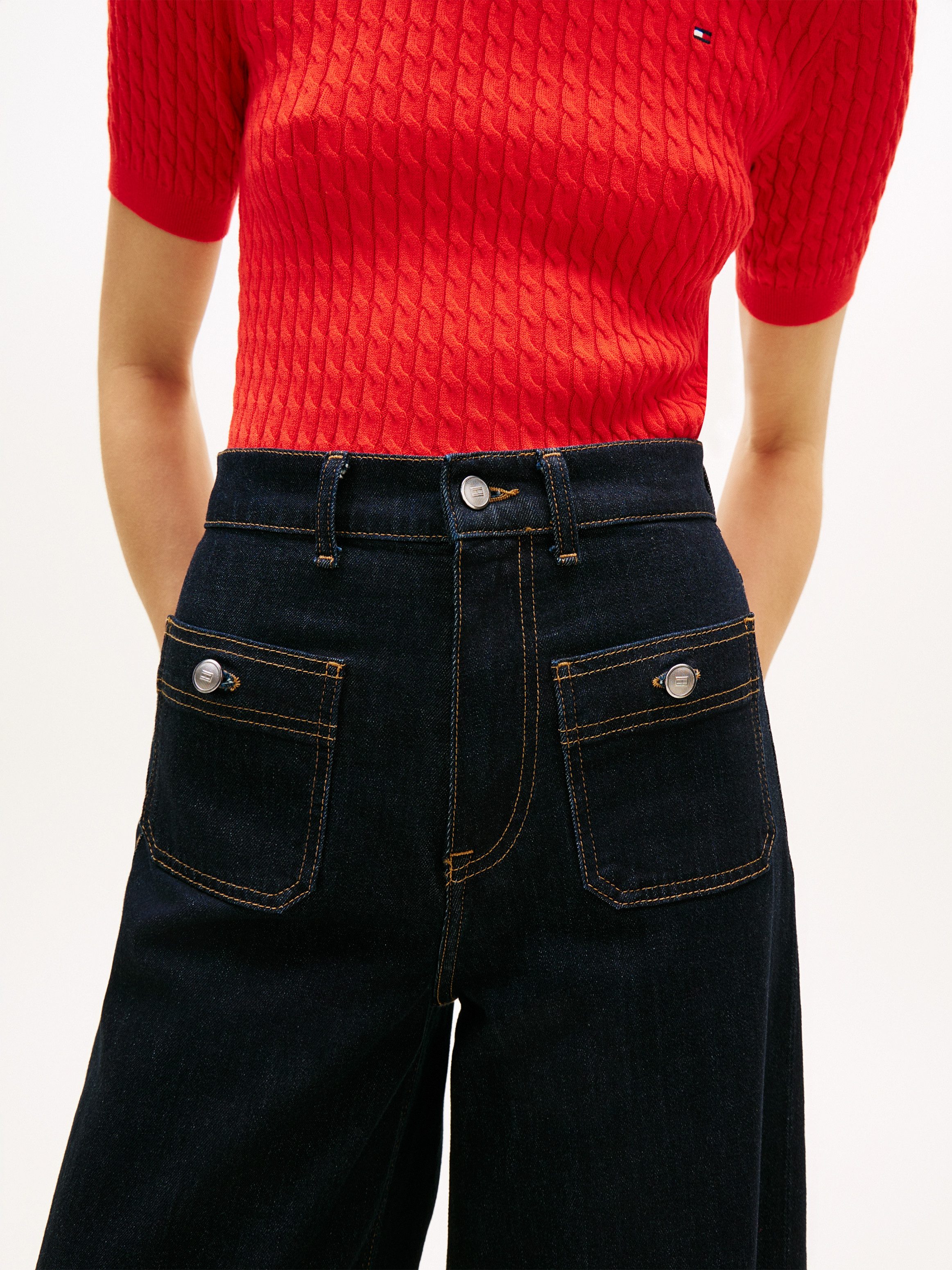Tommy Hilfiger 5-Pocket-Jeans DNM RINSE 70's WIDE LEG HW