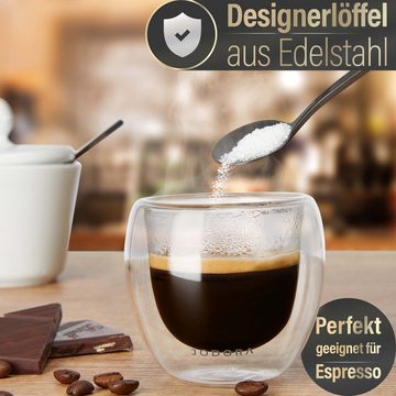 JODORA Espressoglas Design Espressogläser doppelwandig - (4 x 90ml)