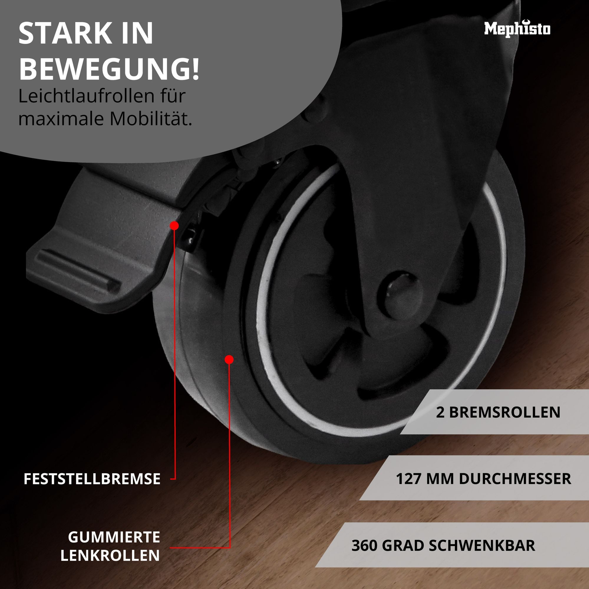 Mephisto-Tools Werkzeugwagen, (fertig montiert und bestückt), 6 Schubladen bis zu 40 kg belastbar plus 1 Tür, 4 Schlüssel inkl.