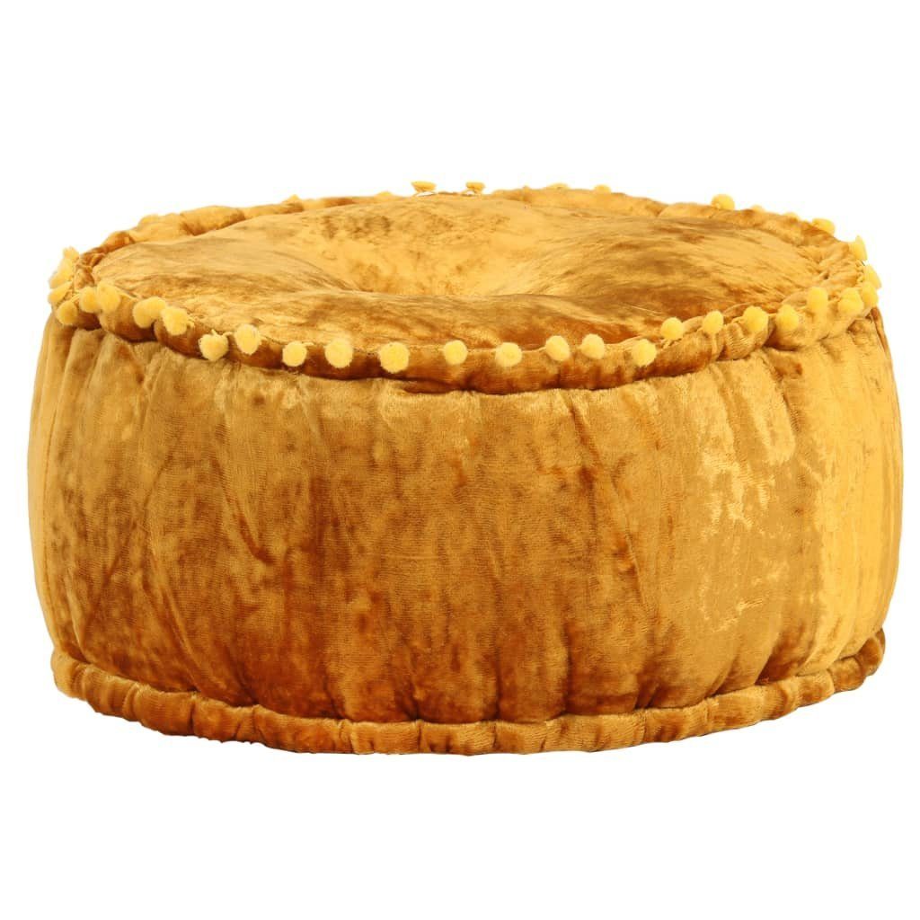 vidaXL Диван Pouf Rund Samt 40x20 cm Senfgelb (1 St)