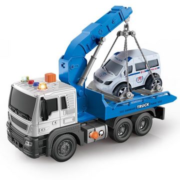 Esun Spielzeug-LKW LKW Spielzeug mit Auto Spielzeug, kran spielzeug, (Set, Komplettset), Abschleppwagen Spielzeug mit Sound, kinderspielzeug ab 2 3 4 jahre
