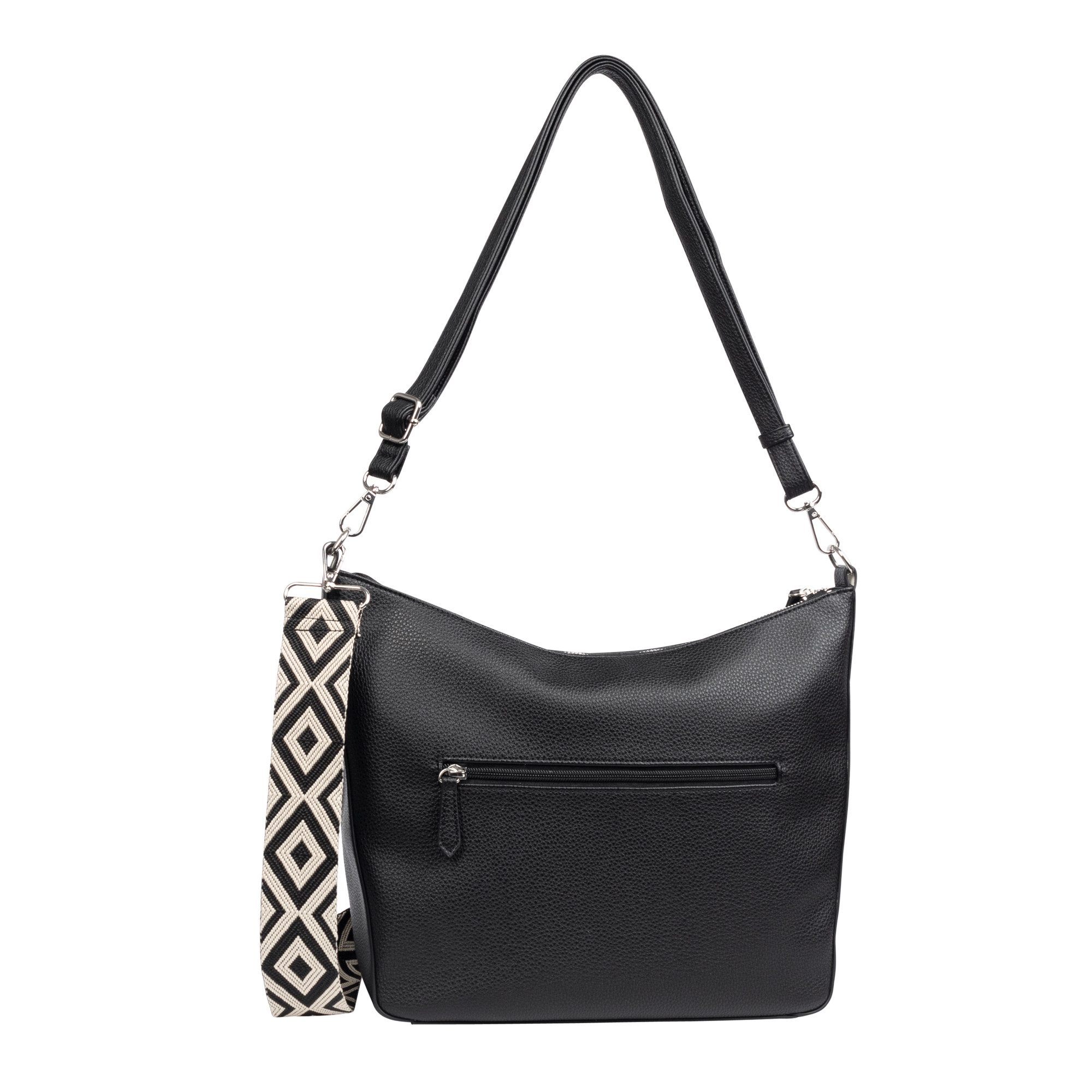 Gabor Hobo Linda (Set, 2-tlg., 2 Schultergurte: 1 Gewebeband, 1 aus hochwertigem Kunstleder), weiches Kunstleder mit elegantem Schultergurt aus edlem Gewebeband